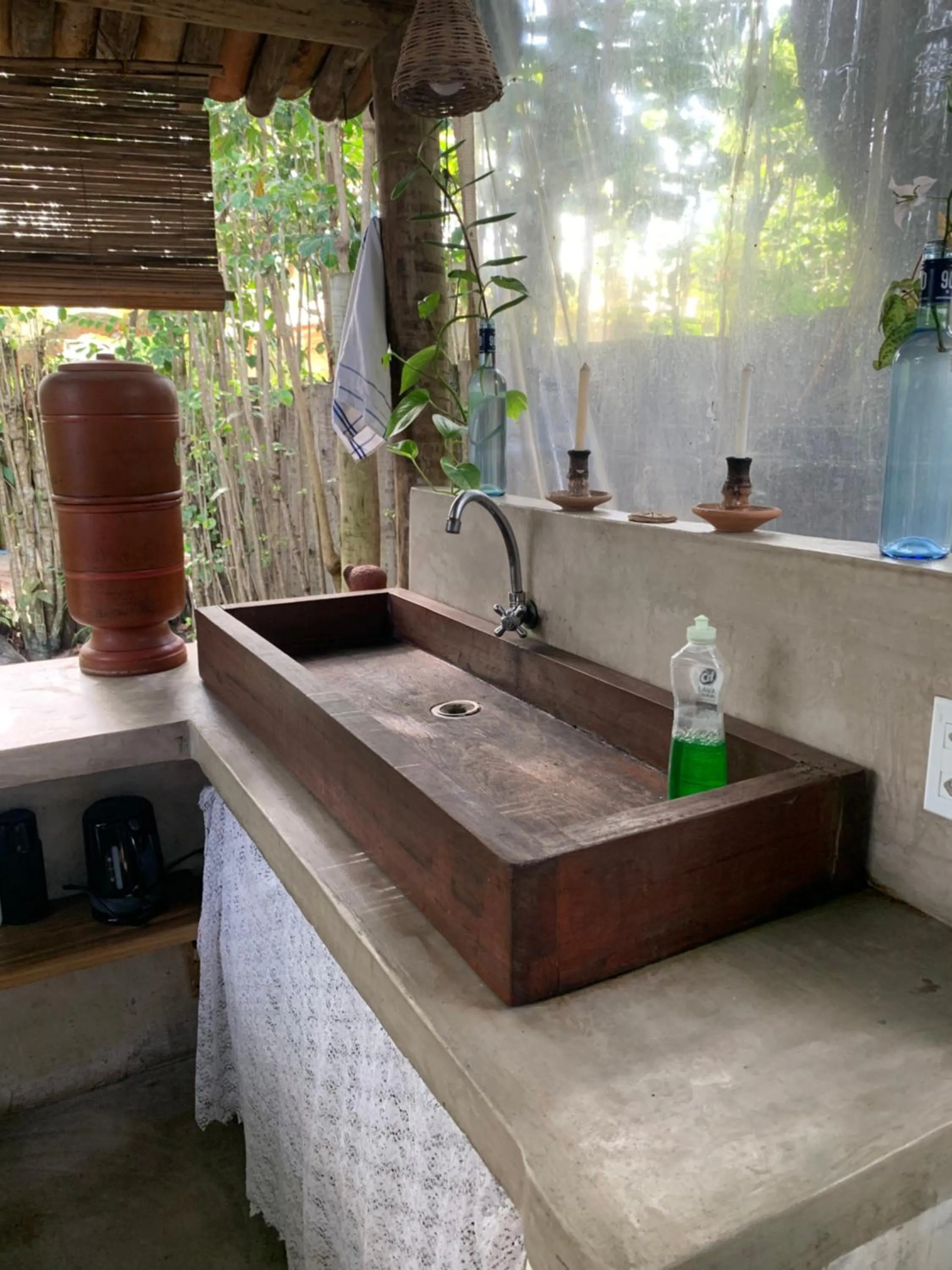 Kitchen or kitchenette in Pousada Spa Oasis