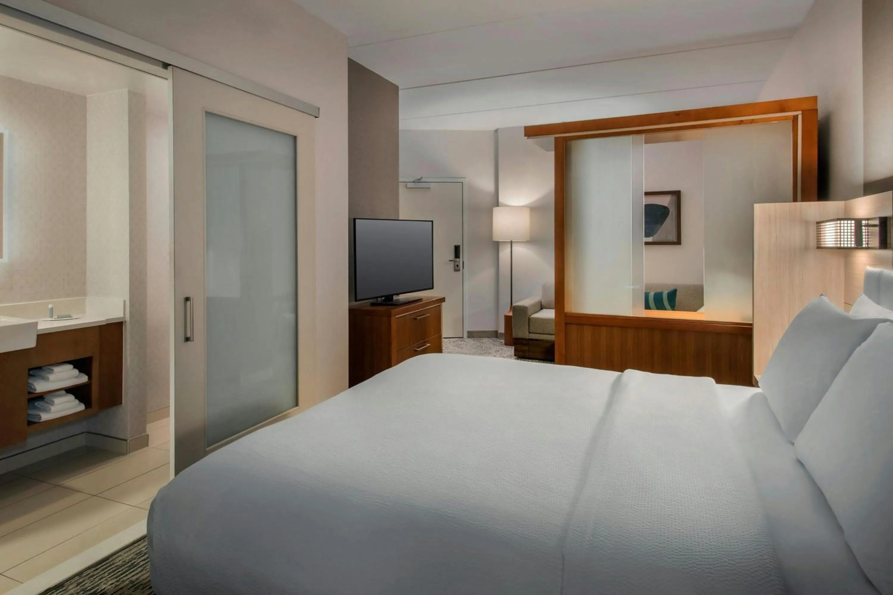 Photo of the whole room, Bed in SpringHill Suites by Marriott Mount Laurel