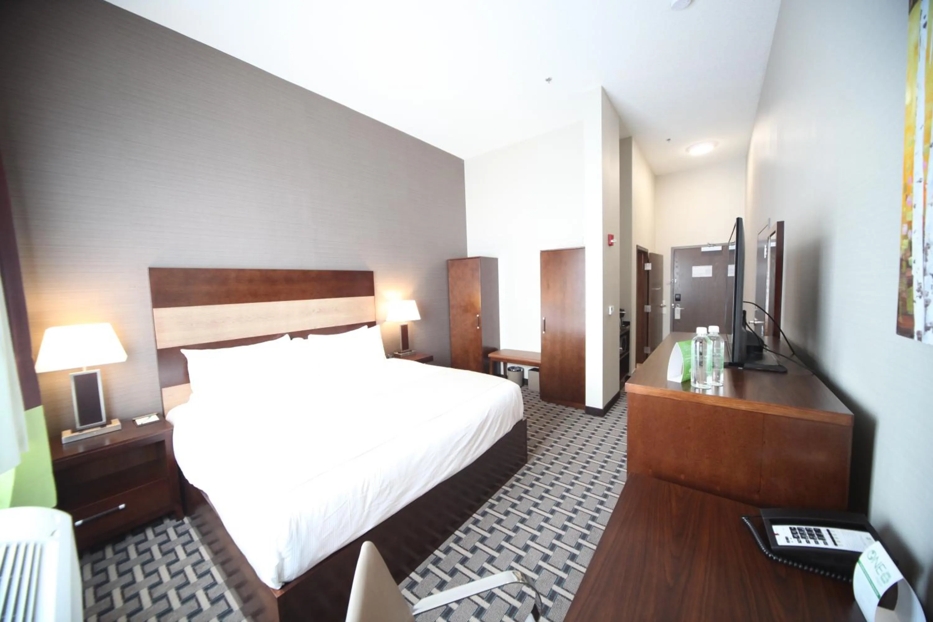 Bed in Wyndham Garden Edmonton Airport