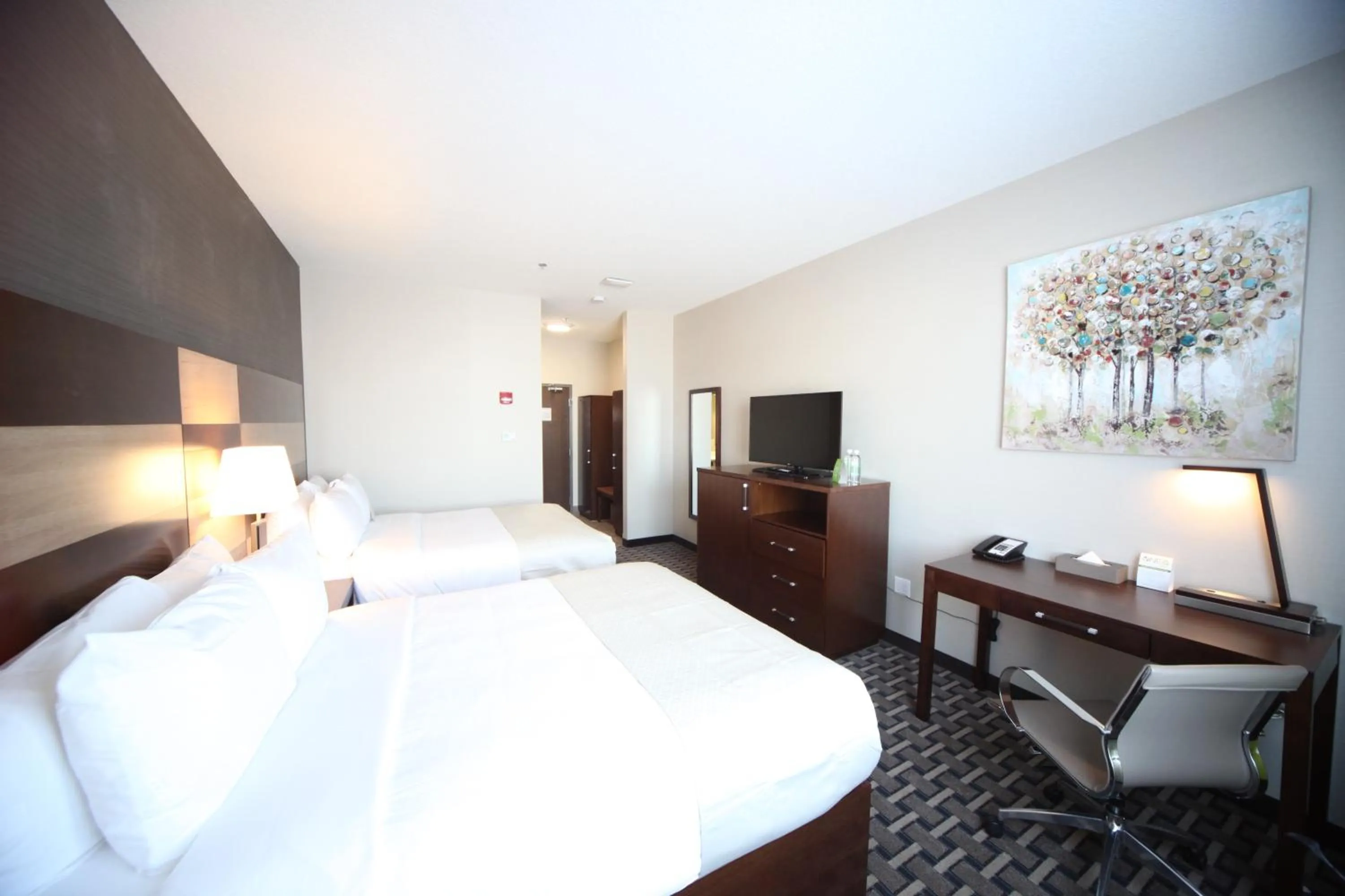 TV and multimedia, Bed in Wyndham Garden Edmonton Airport