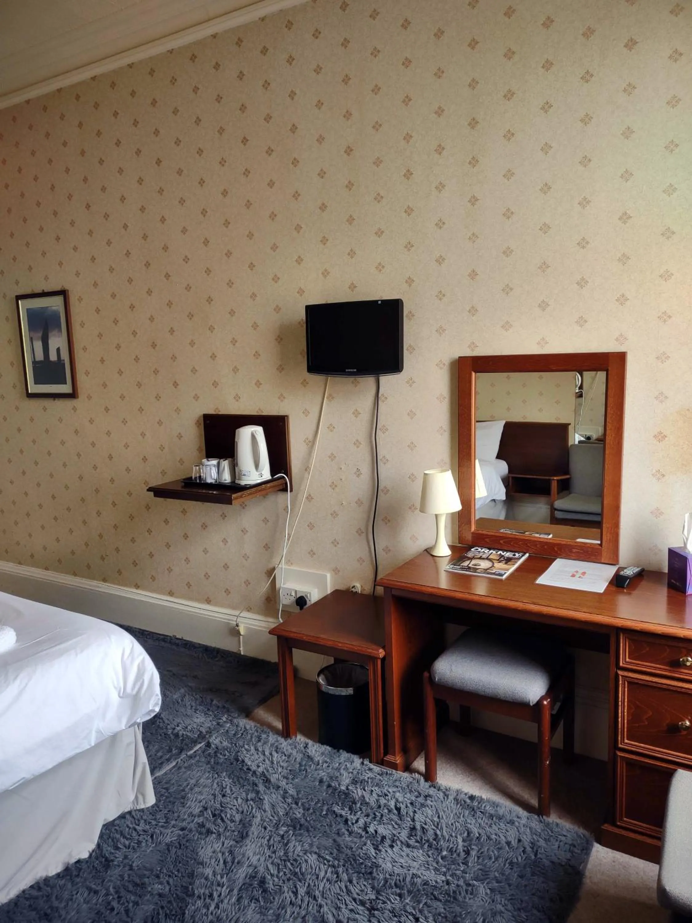 Decorative detail, Bed in The Stromness Hotel