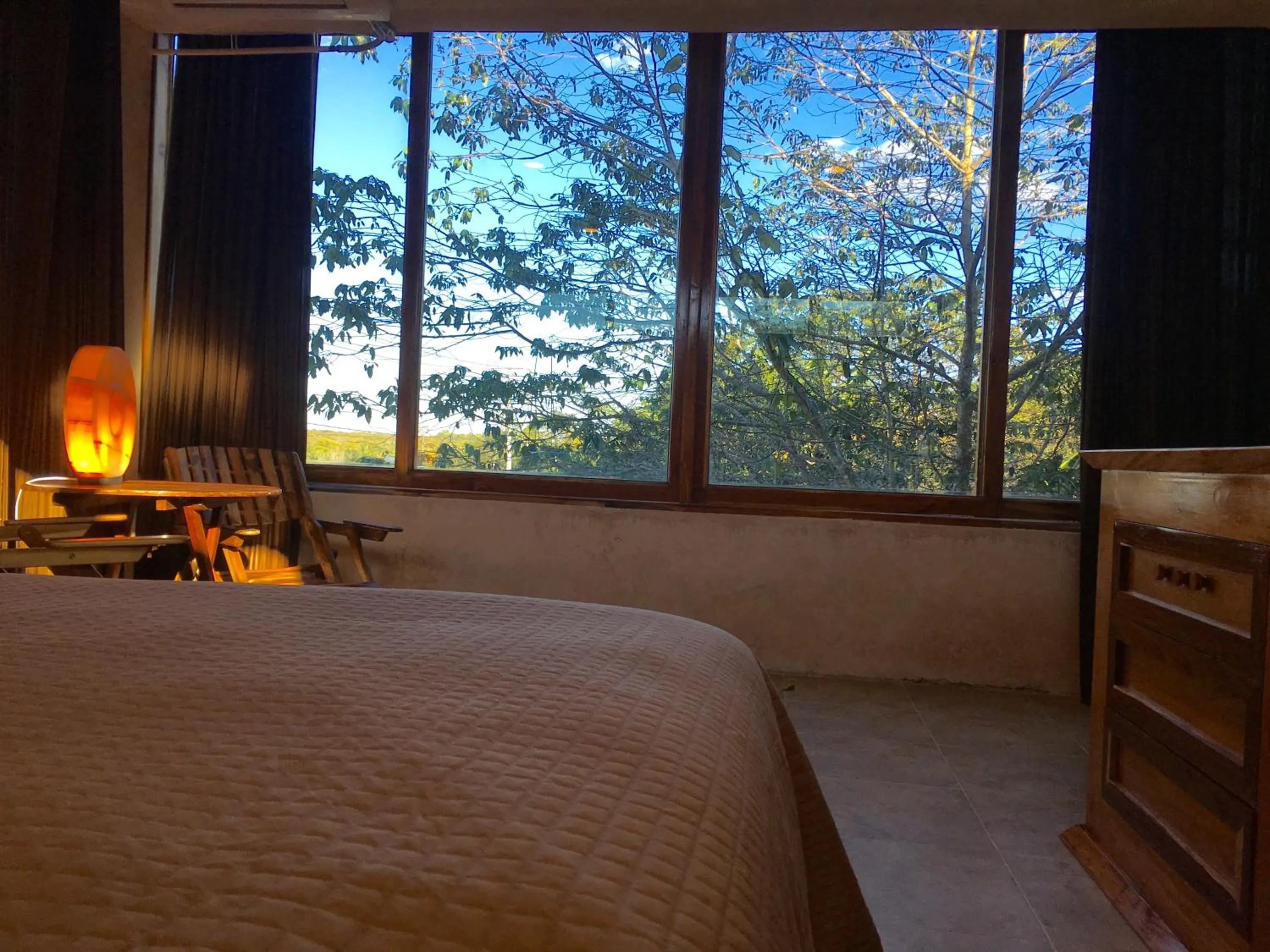 Bed in Hotel Casa Maya Calakmul