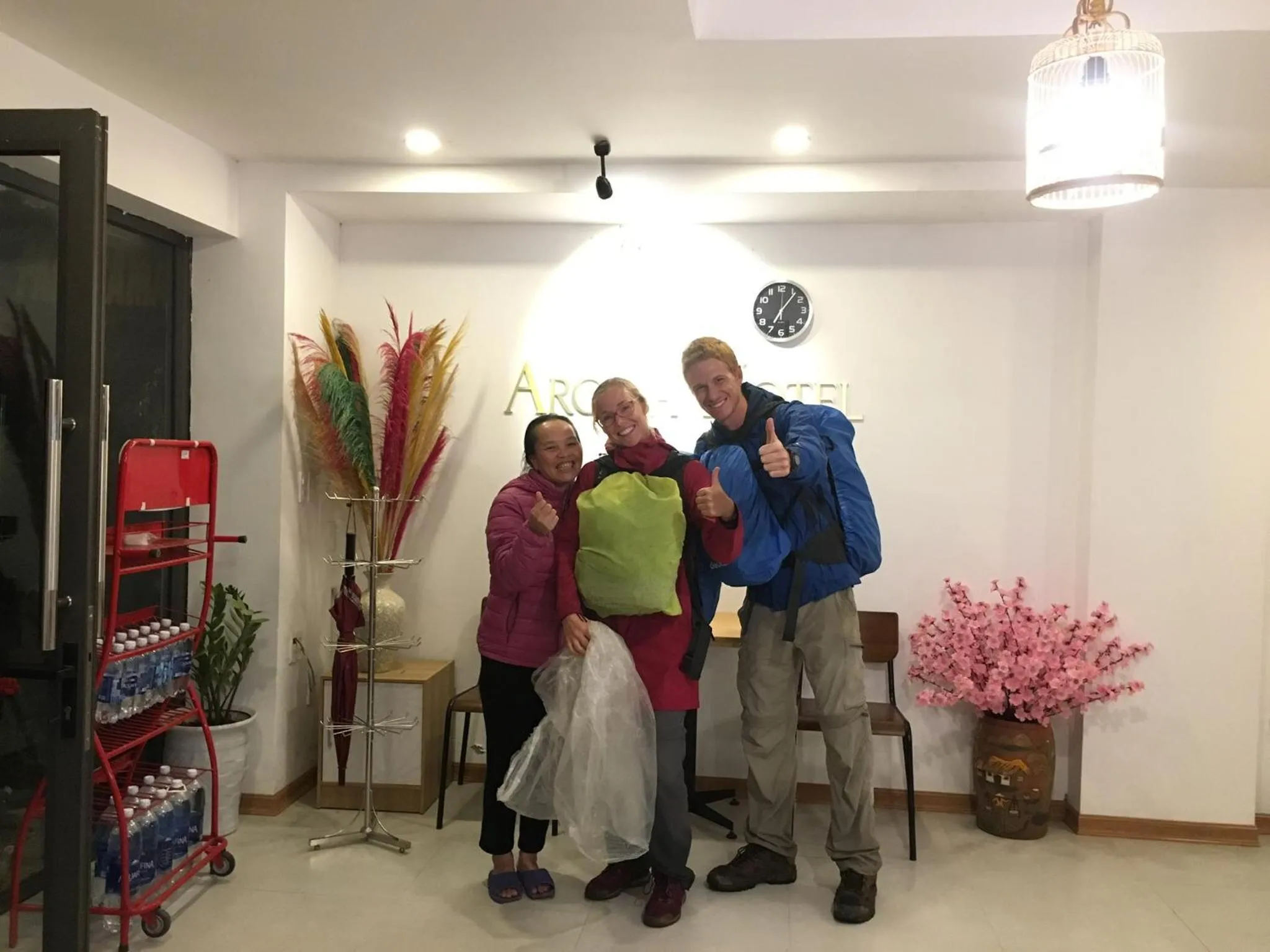 group of guests in Sapa Aroma Hotel