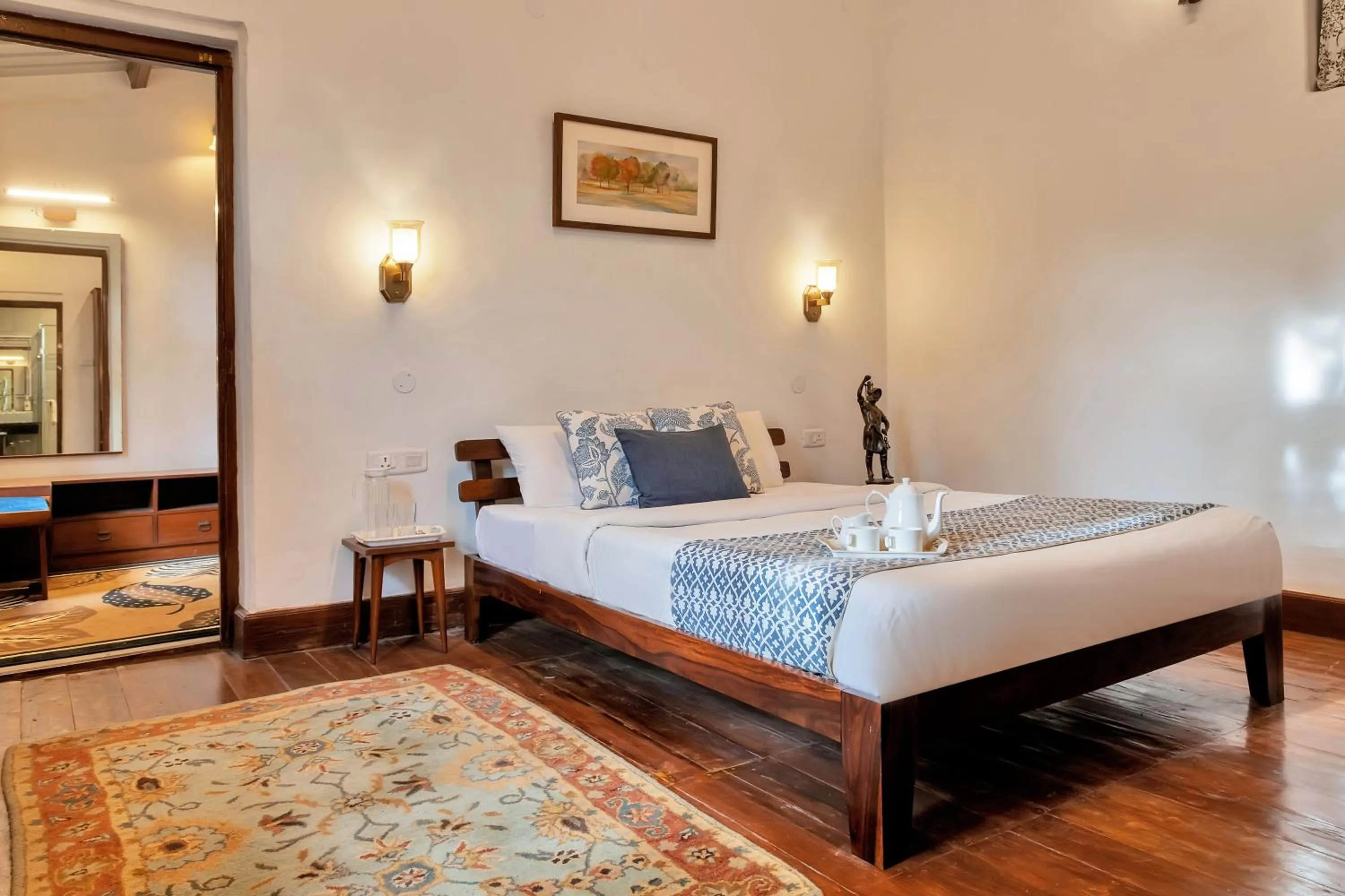 Bed in SaffronStays Milton Abbott Estate - 2BR colonial-era bungalow with garden, golf course views & bonfire nights near Ooty Golf Club