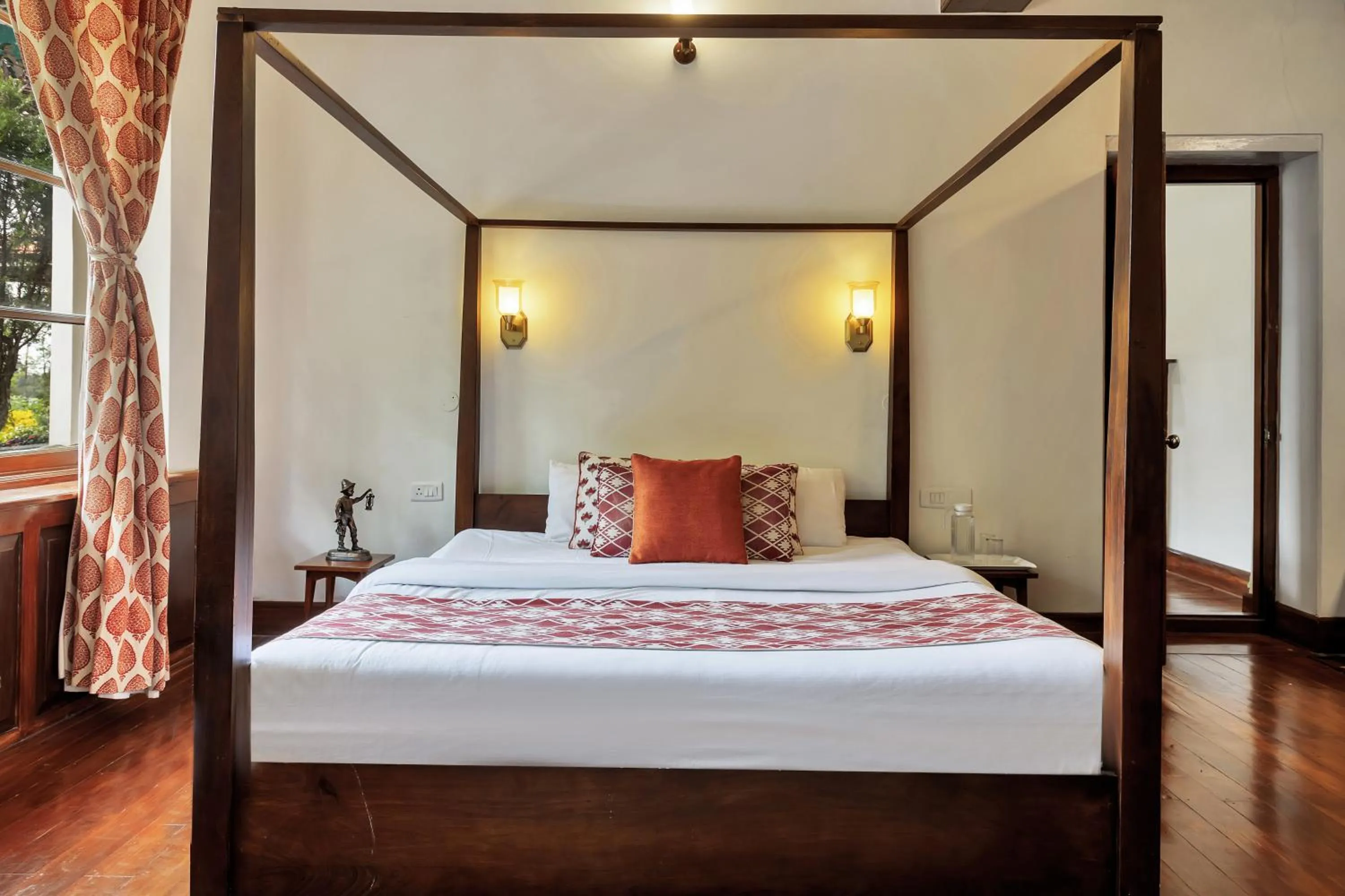 Bed in SaffronStays Milton Abbott Estate - 2BR colonial-era bungalow with garden, golf course views & bonfire nights near Ooty Golf Club
