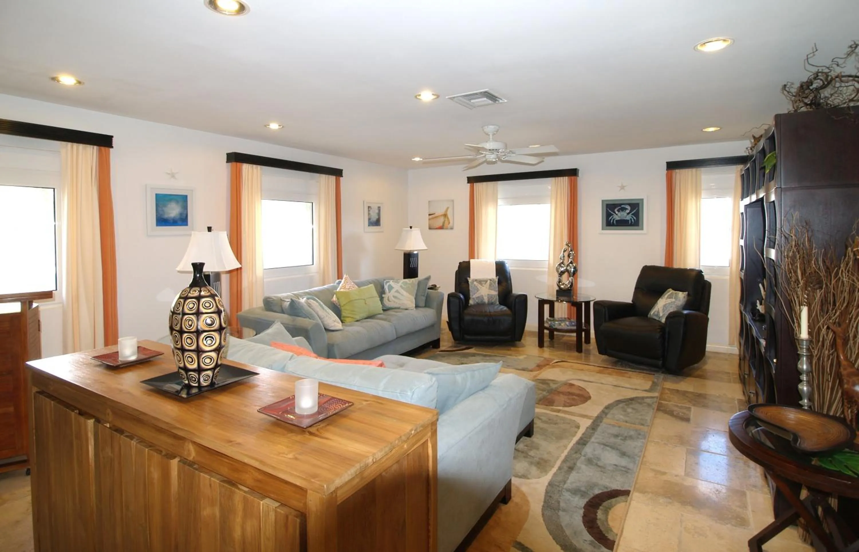 Seating area in Coral Beach Club Villas & Marina