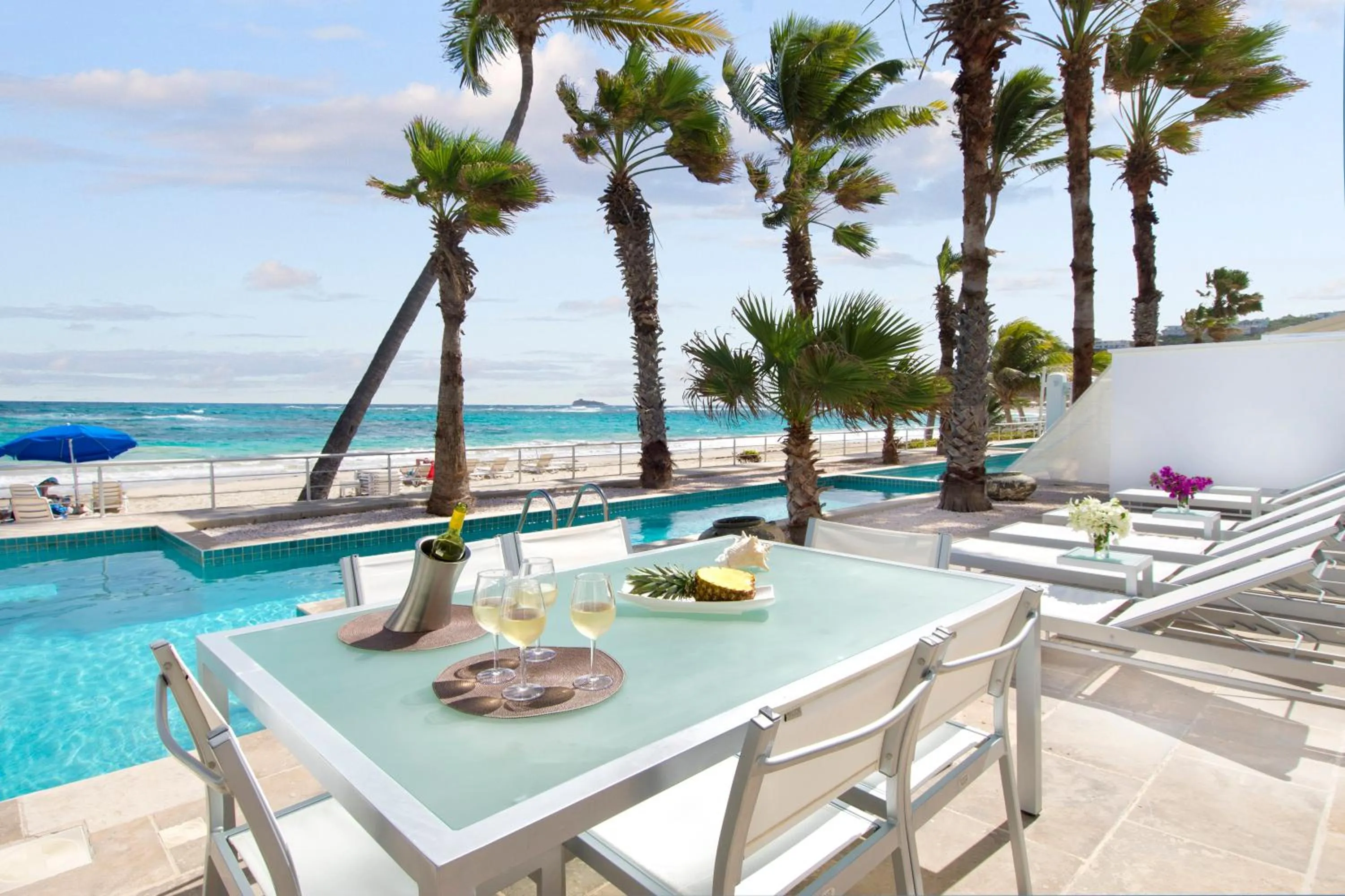 Pool view in Coral Beach Club Villas & Marina