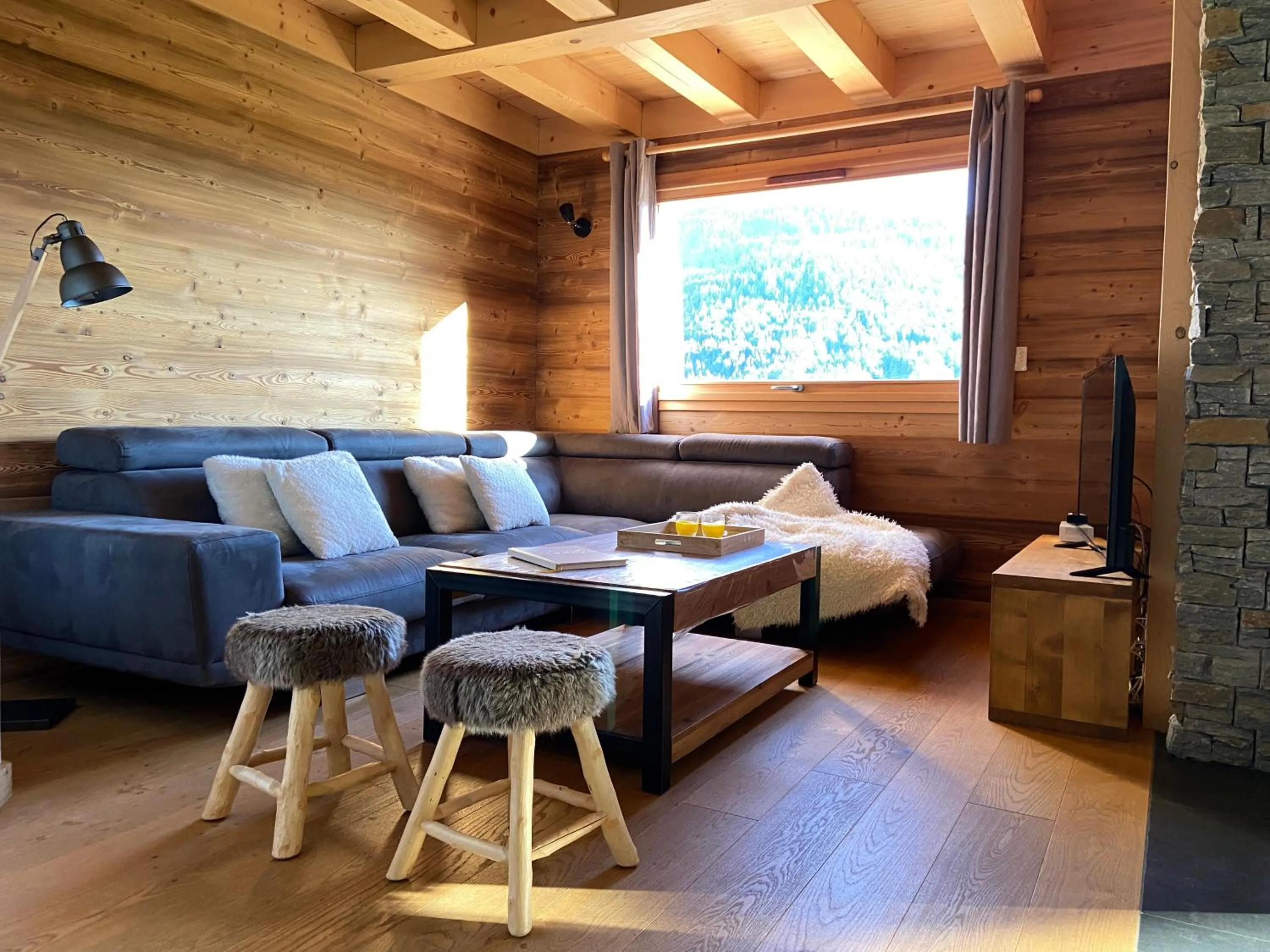 Communal lounge/ TV room in Chalet Soleya