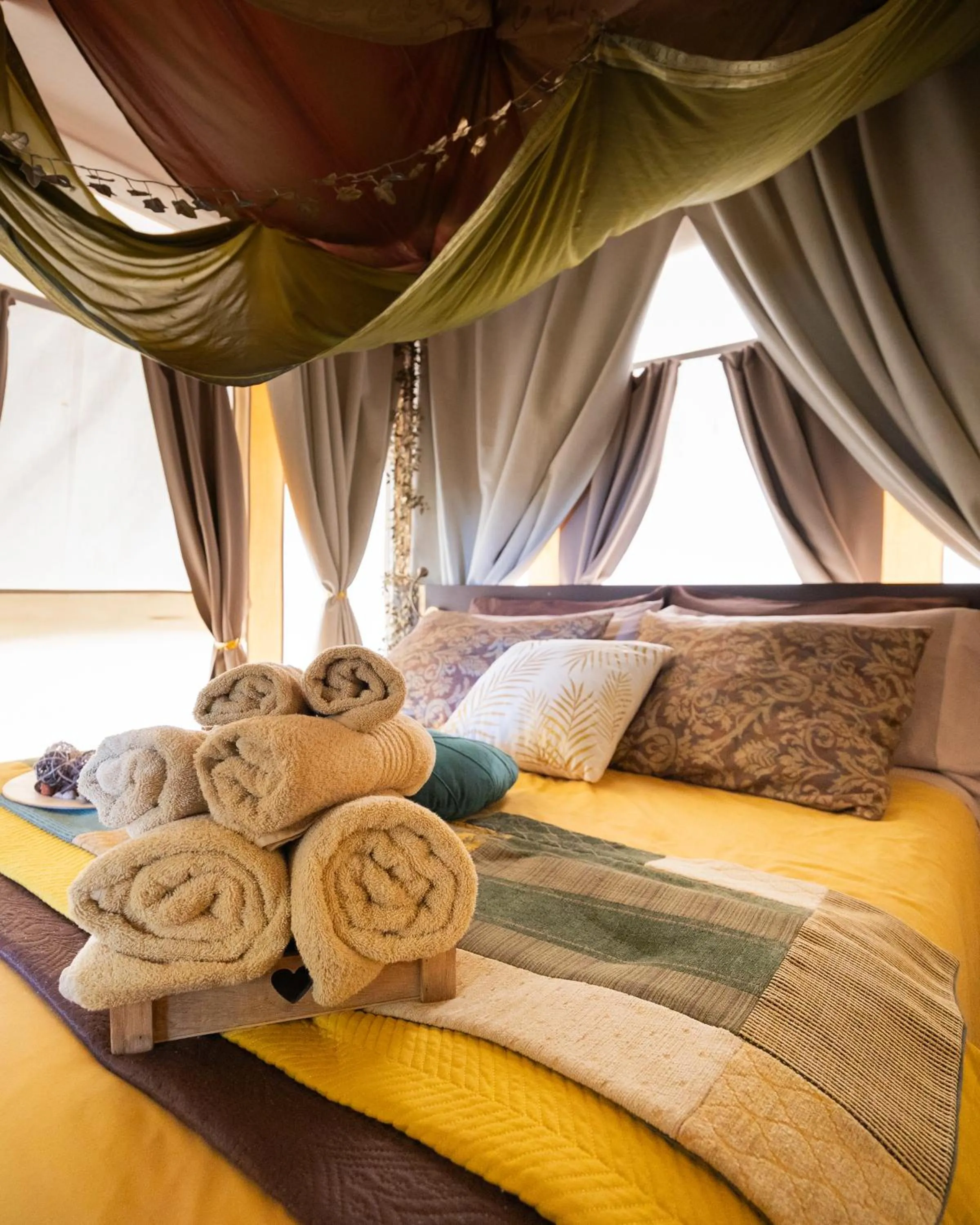 Bed in Ciriga Sicily Glamping