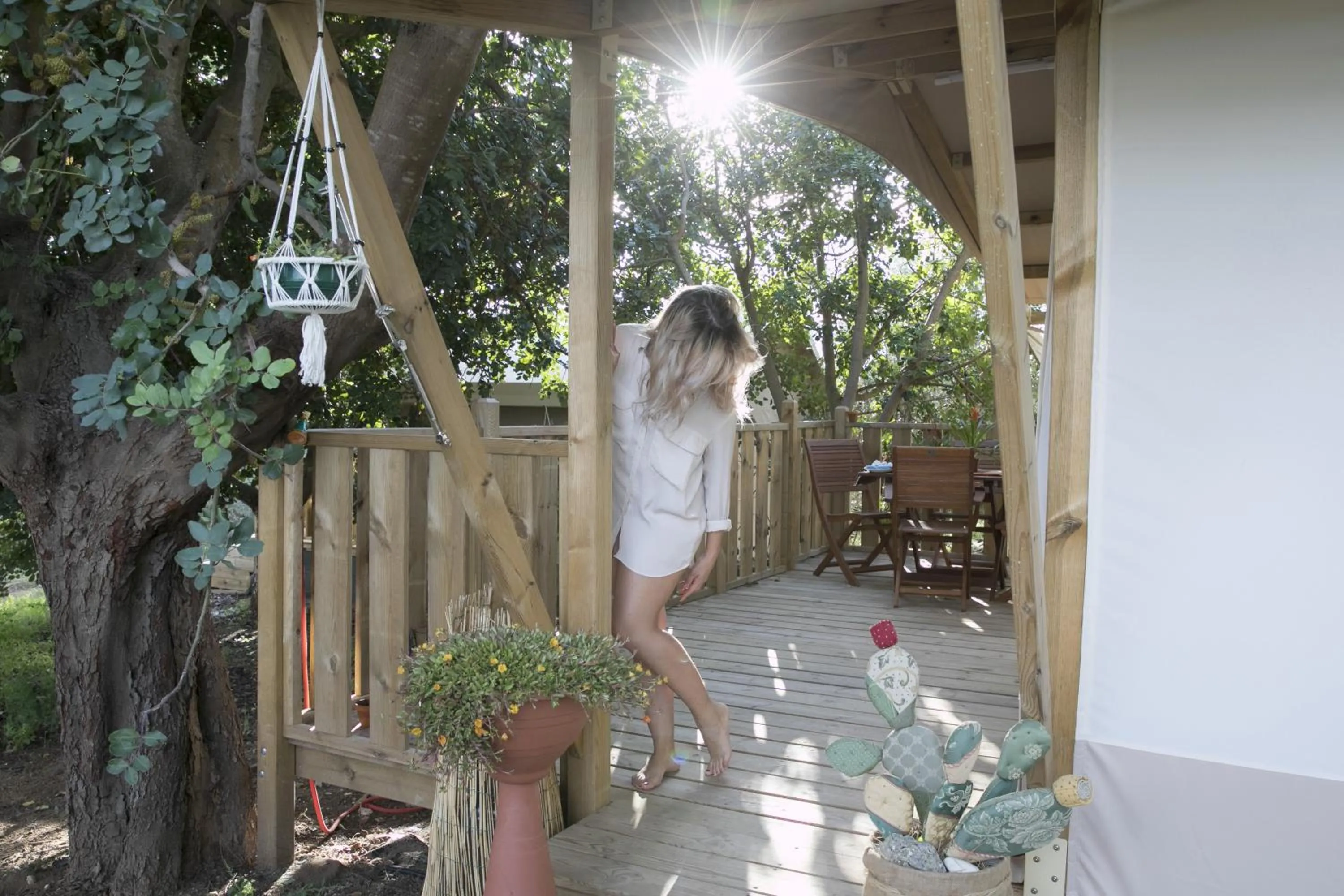 Patio in Ciriga Sicily Glamping