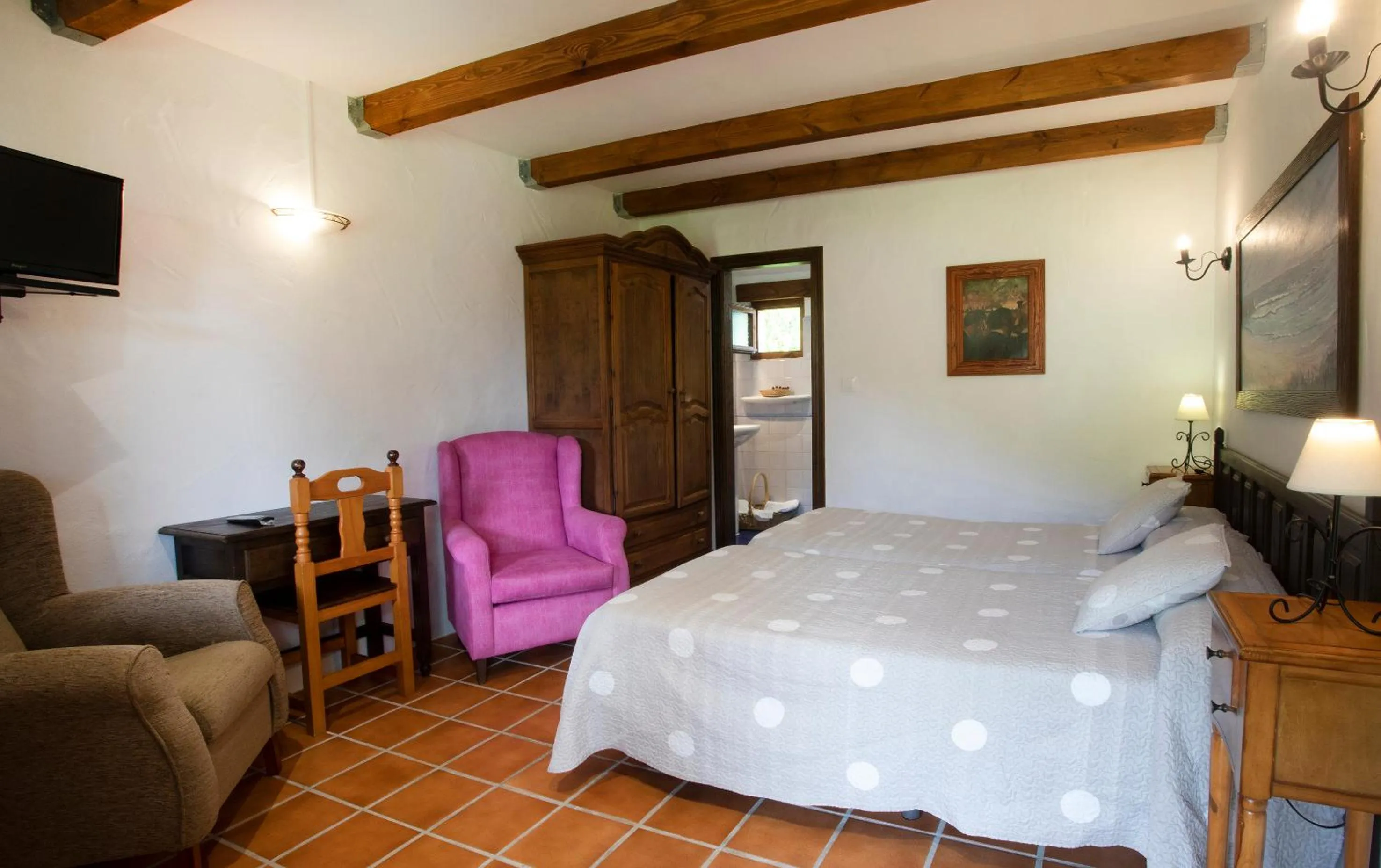 Bed in Hotel Rural Valleoscuru