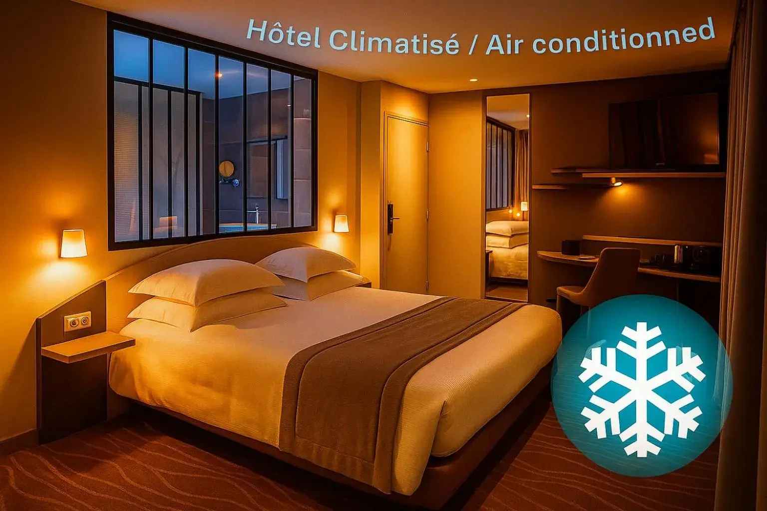 Bed in Brit Hotel de Grignan Vichy Bed in Brit Hotel de Grignan Vichy