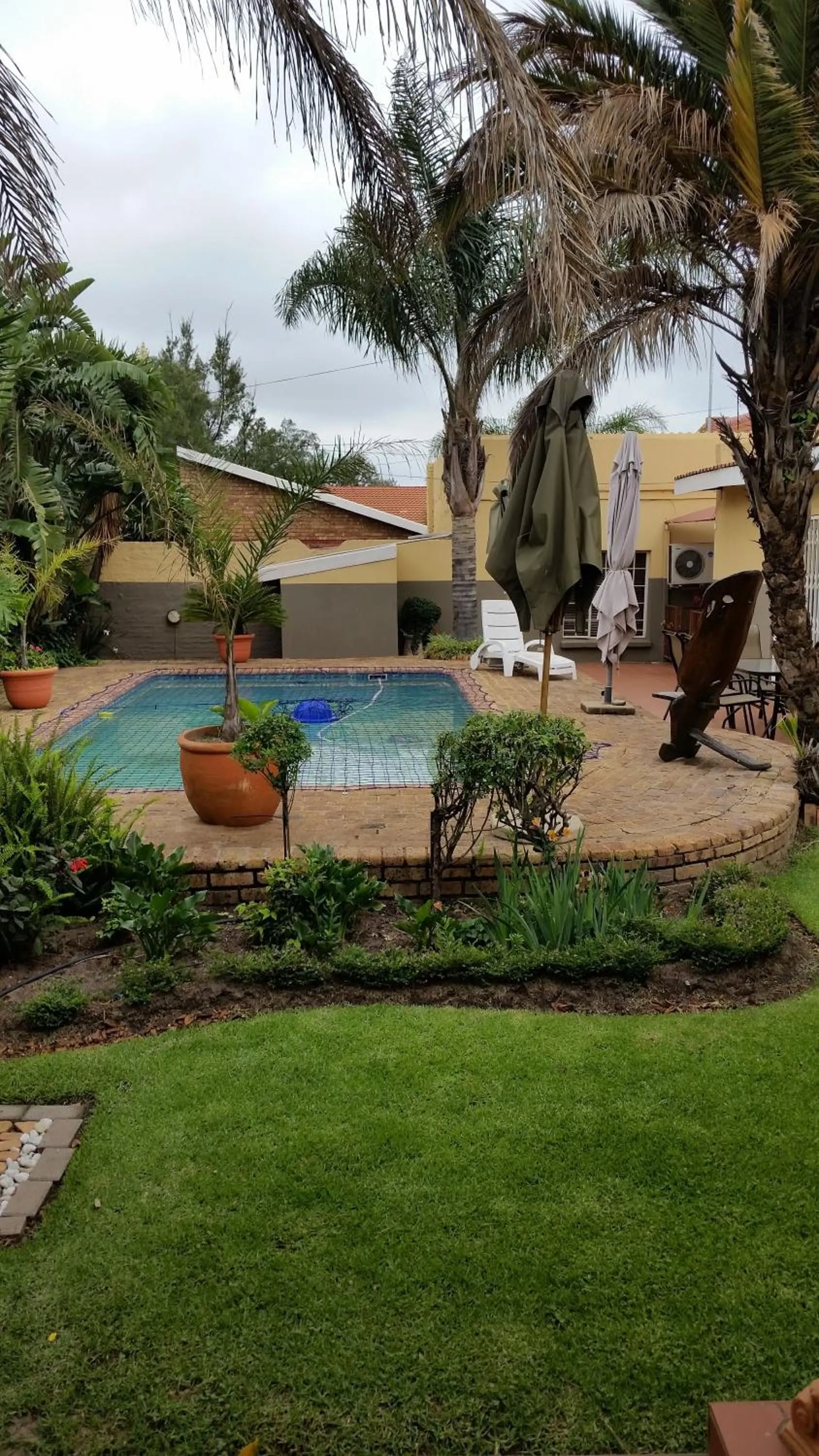 Pool view in Kalahari Guest House