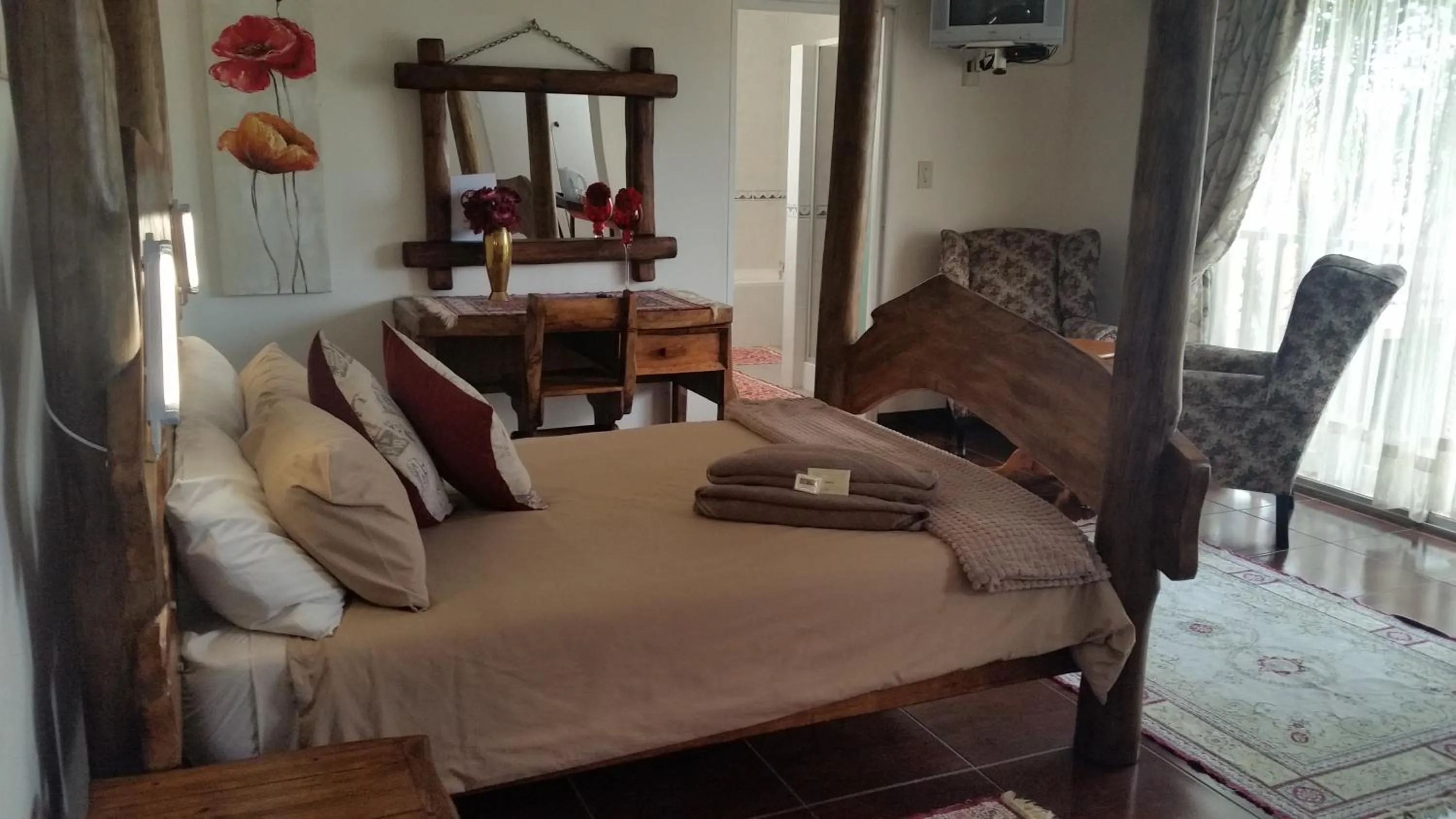 Bed in Kalahari Guest House