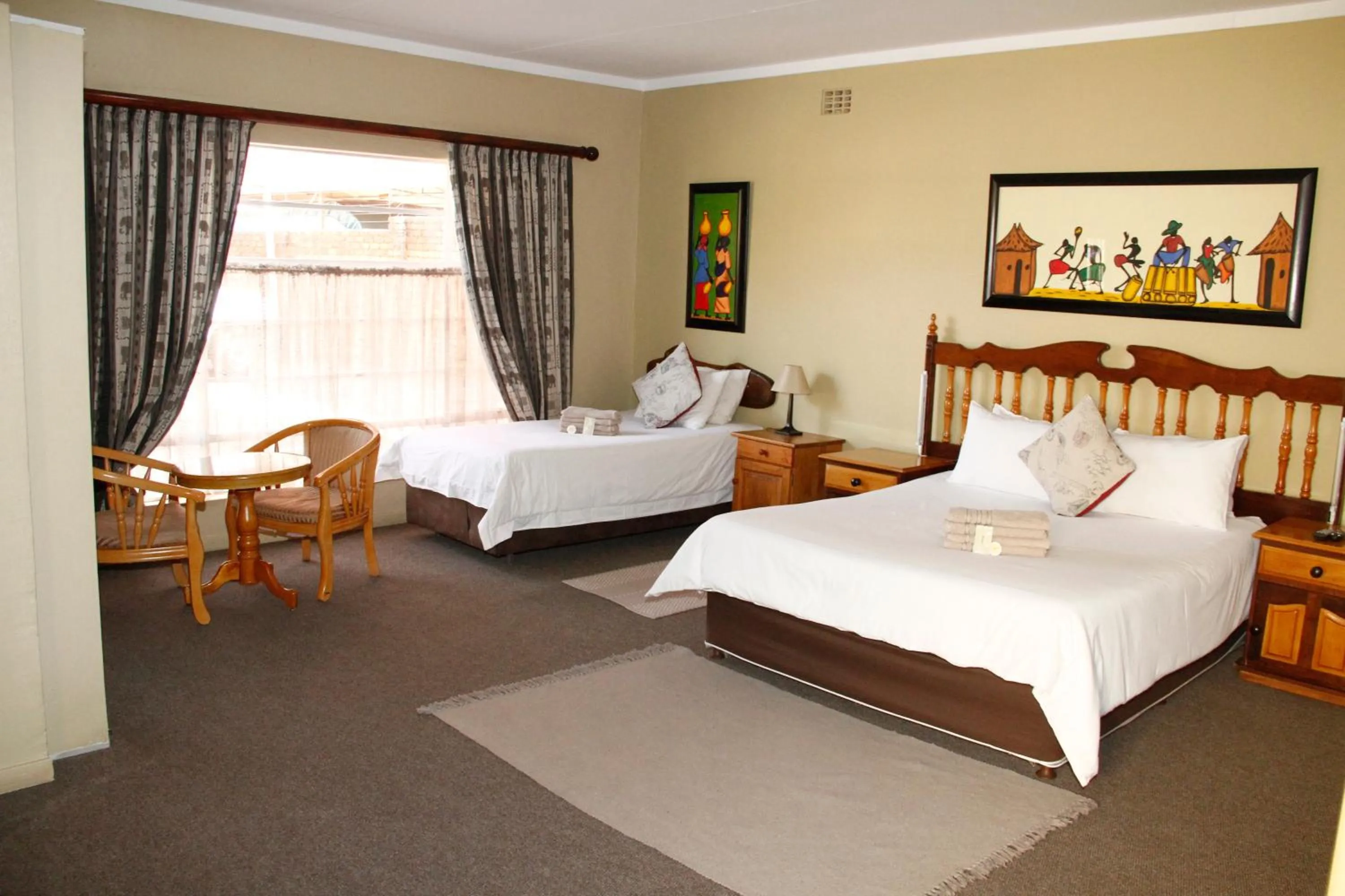 Bed in Kalahari Guest House