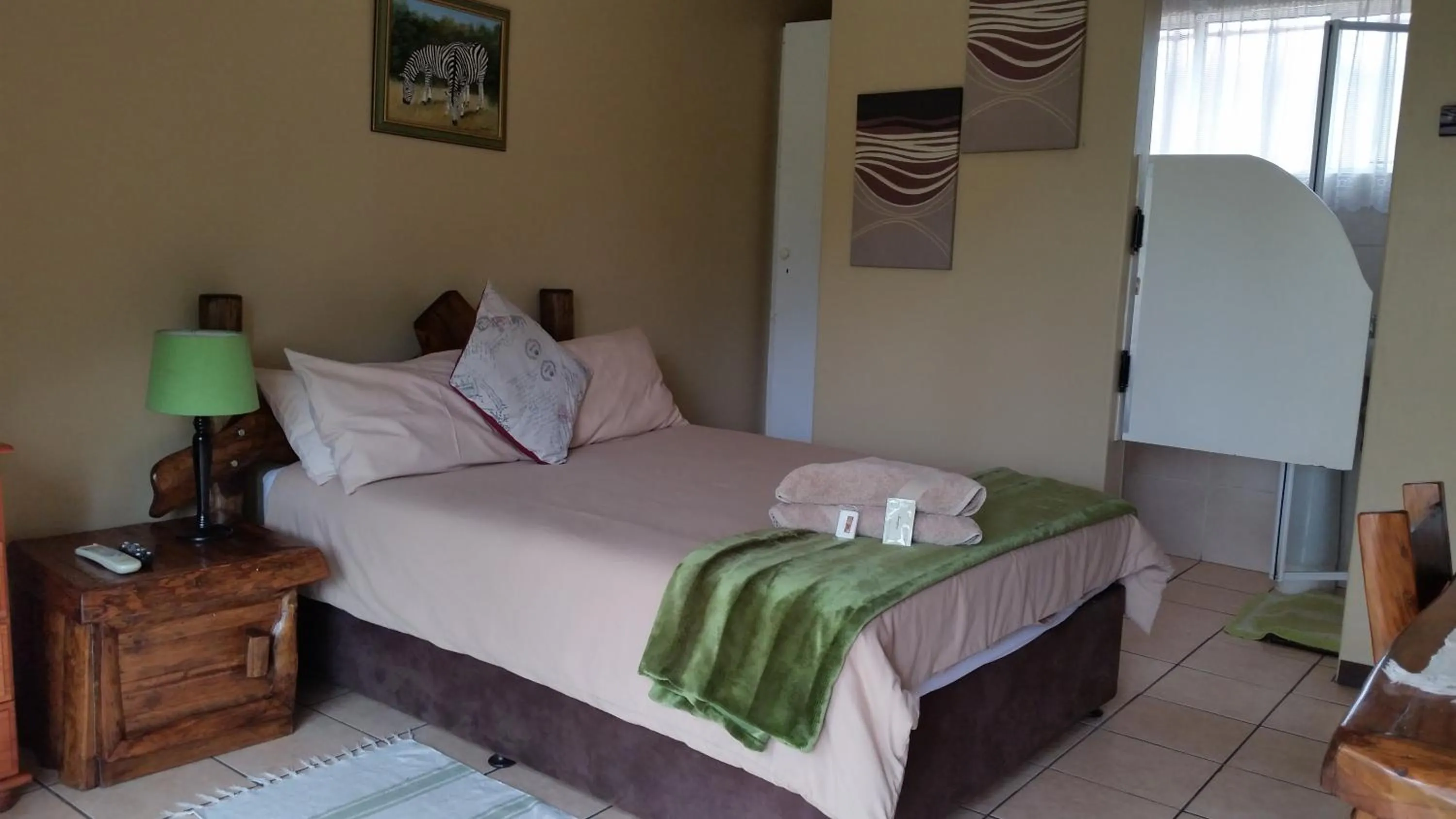 Bed in Kalahari Guest House