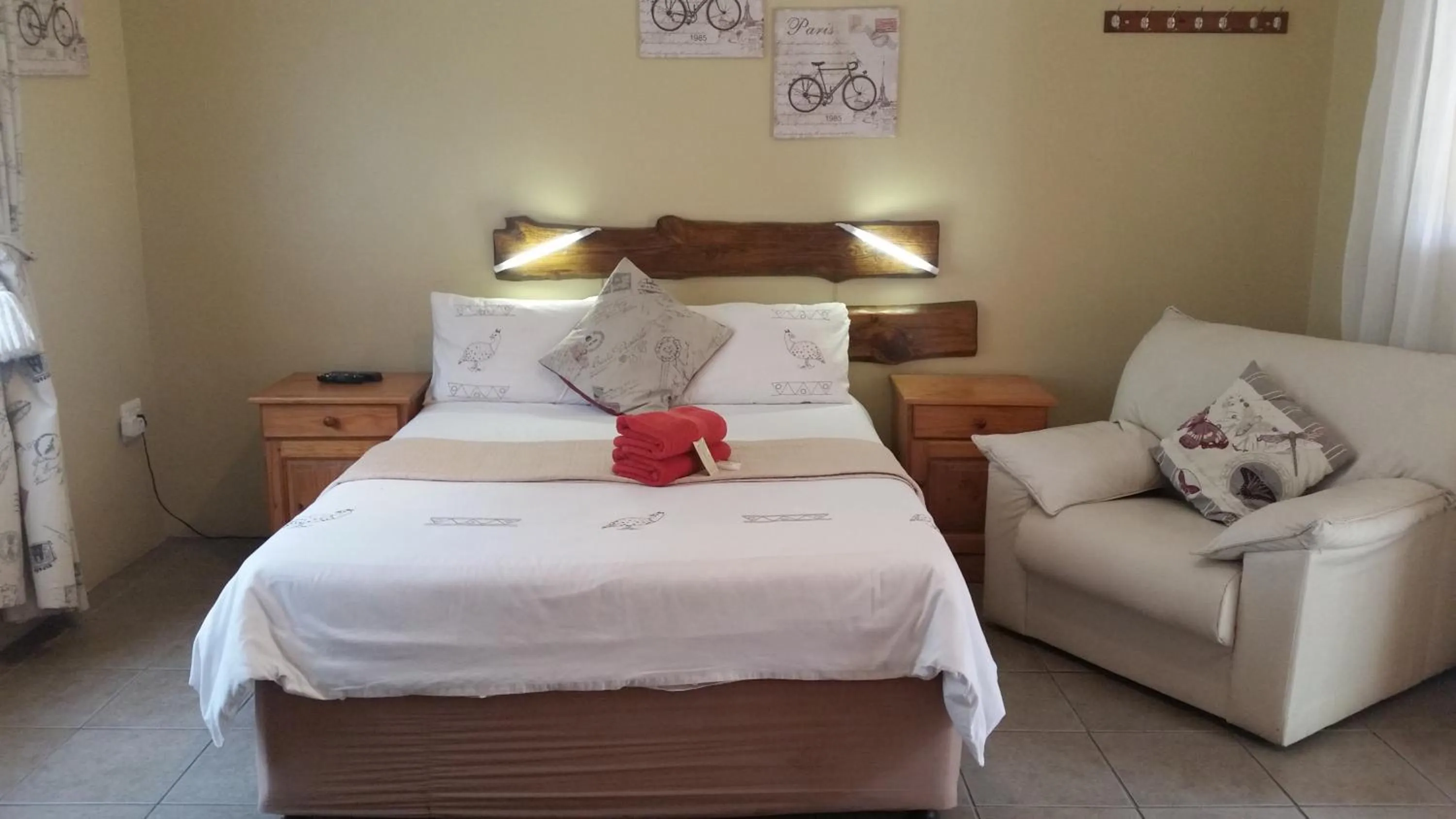 Bed in Kalahari Guest House