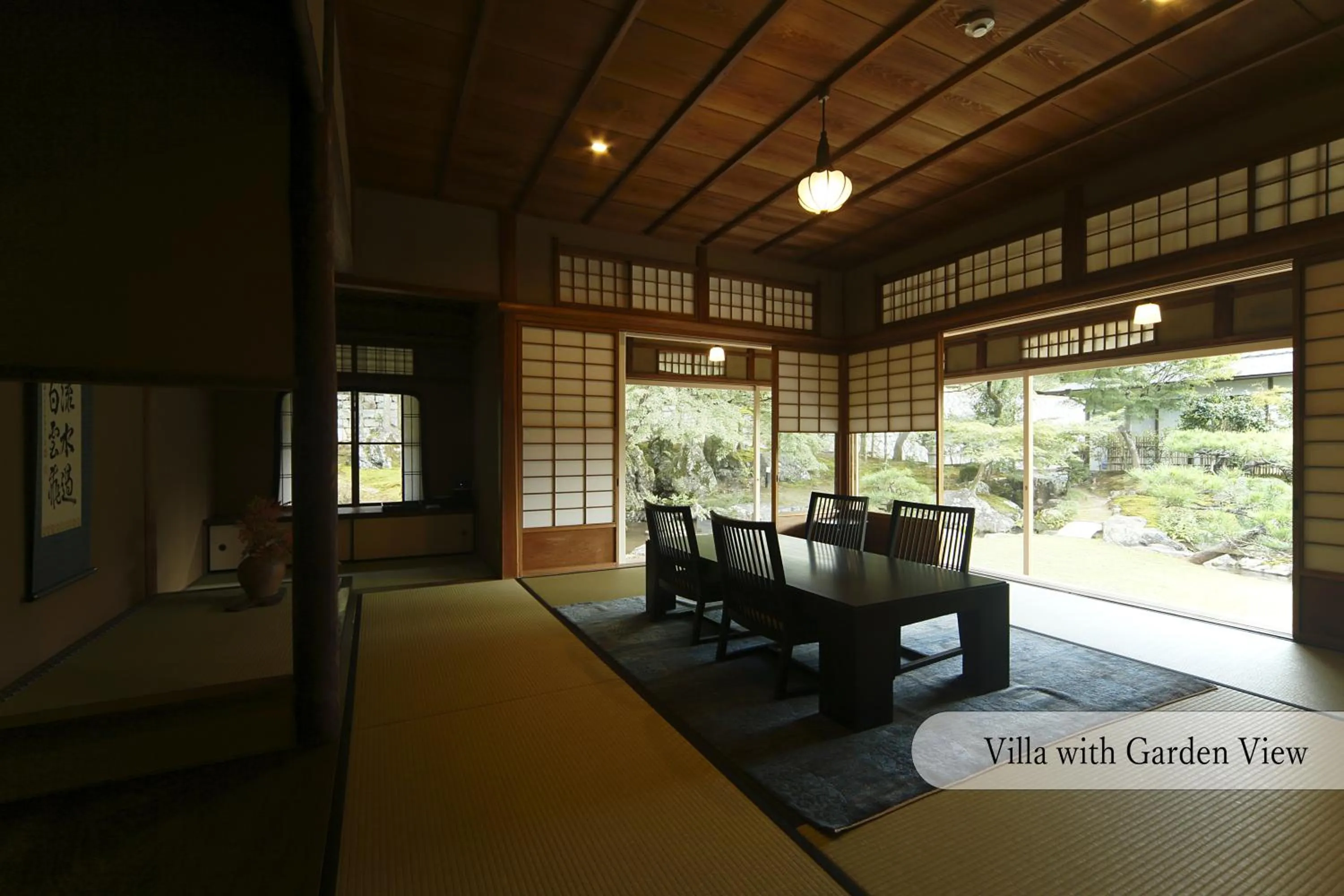 Living room in Aoi Suites at Nanzenji Modern & Traditional Japanese Style