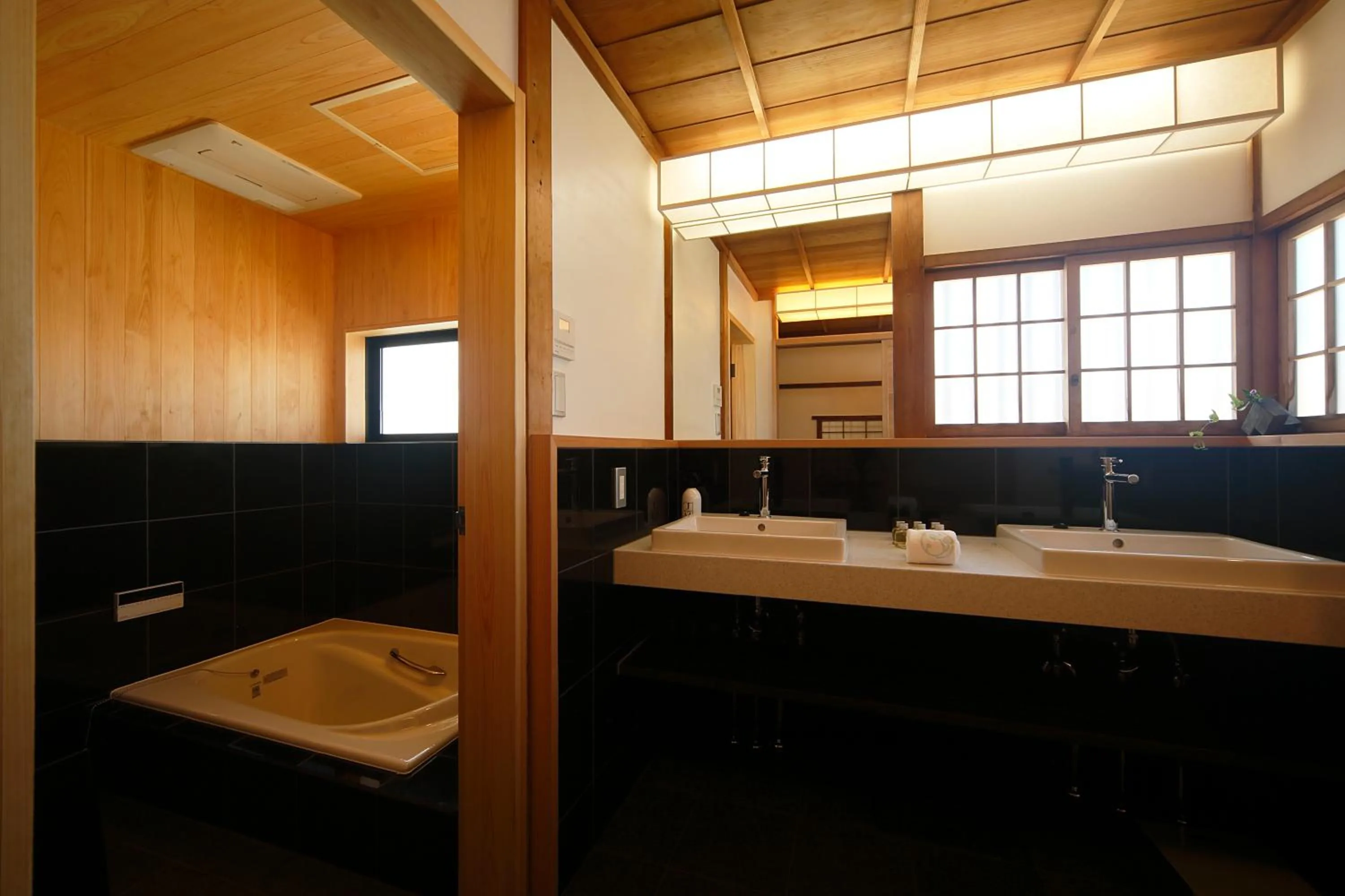 Bathroom in Aoi Suites at Nanzenji Modern & Traditional Japanese Style