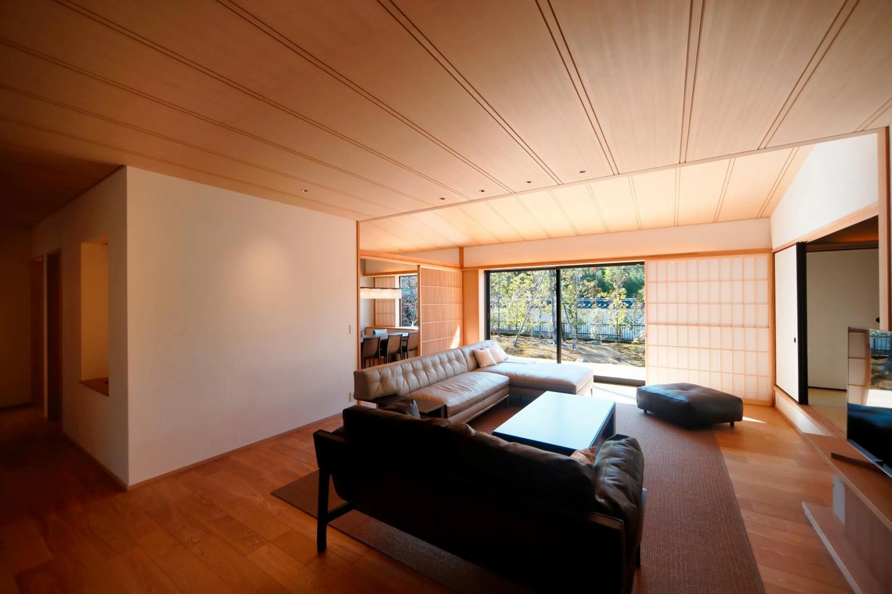 Living room, Bed in Aoi Suites at Nanzenji Modern & Traditional Japanese Style