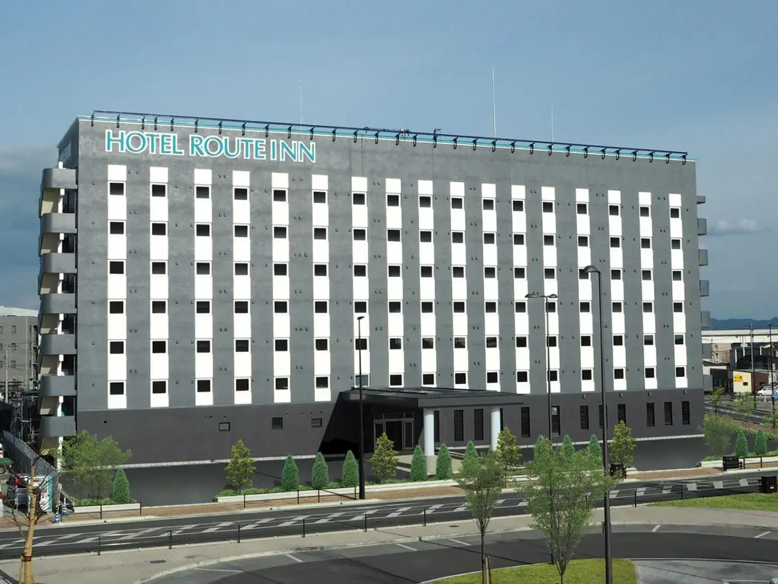 Property building in Hotel Route-Inn Yanagawa Ekimae Property building in Hotel Route-Inn Yanagawa Ekimae