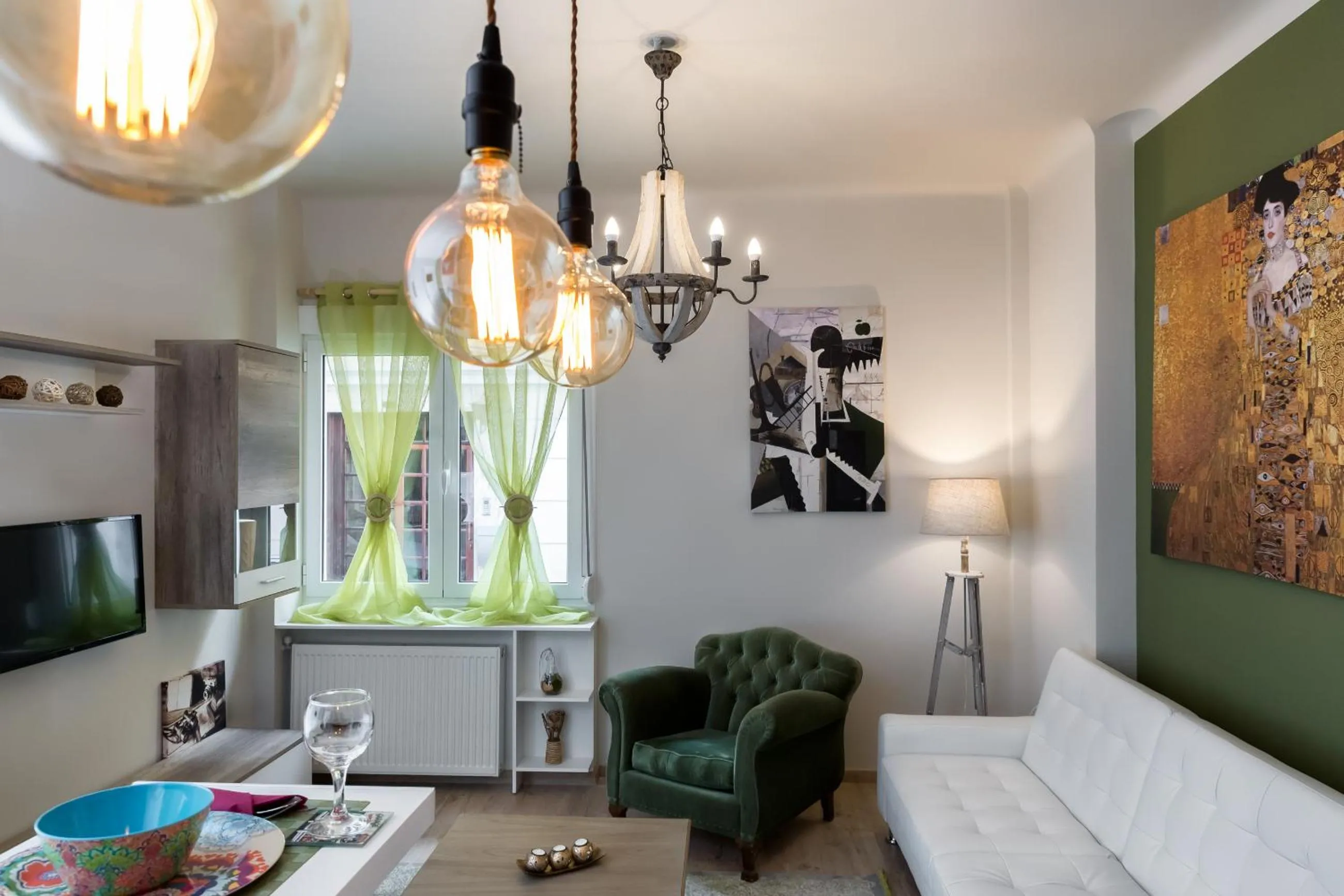 Living room in Vintage Apartment in the Heart of Plaka