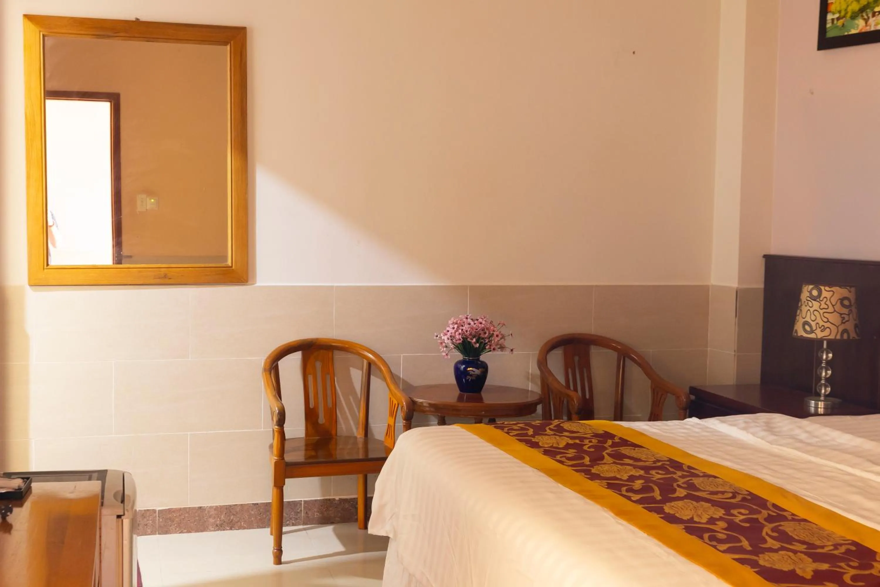 Bed in Hoang Anh Star Boutique Hotel