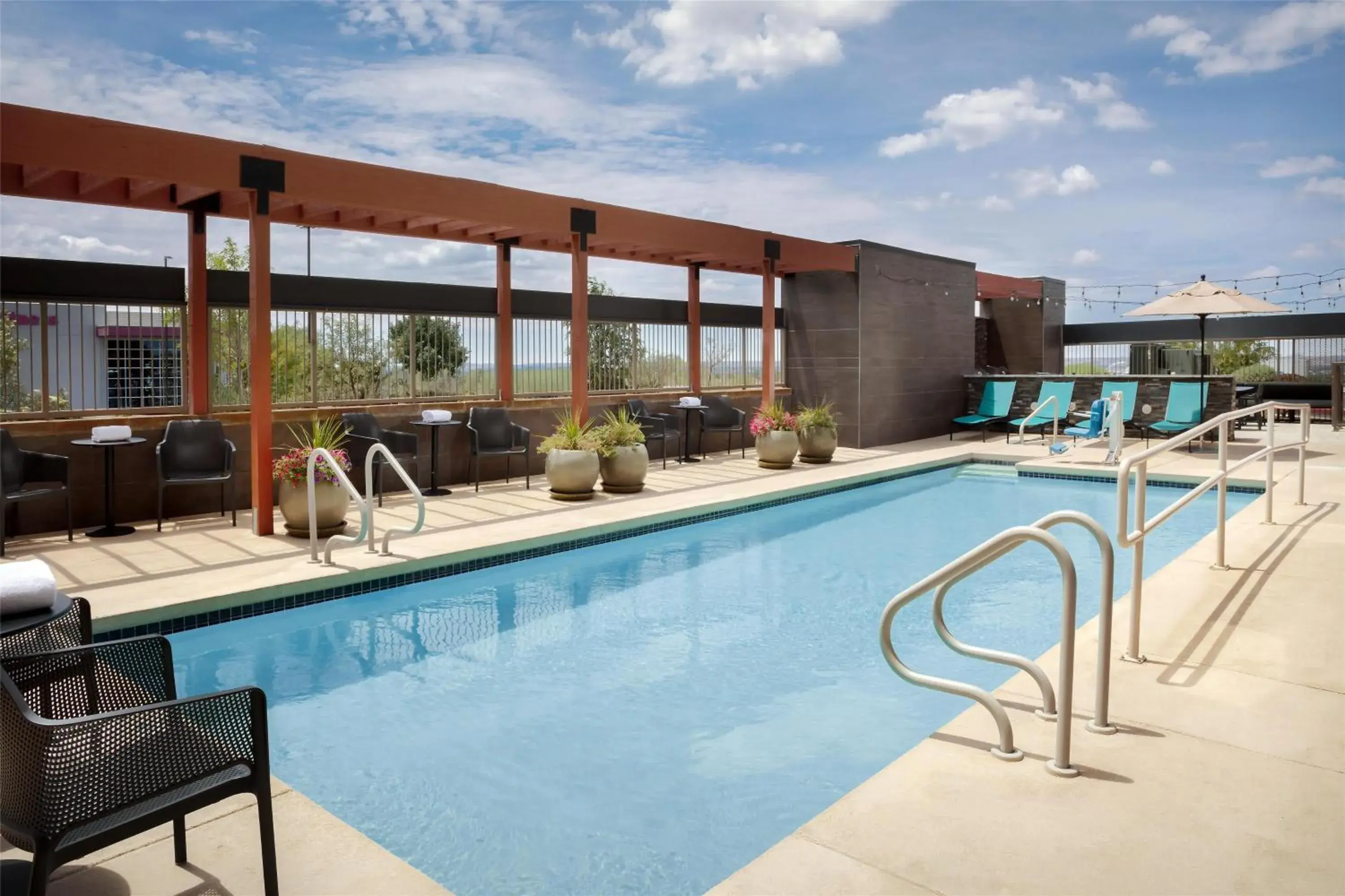 Pool view in Home2 Suites By Hilton Las Cruces Pool view in Home2 Suites By Hilton Las Cruces