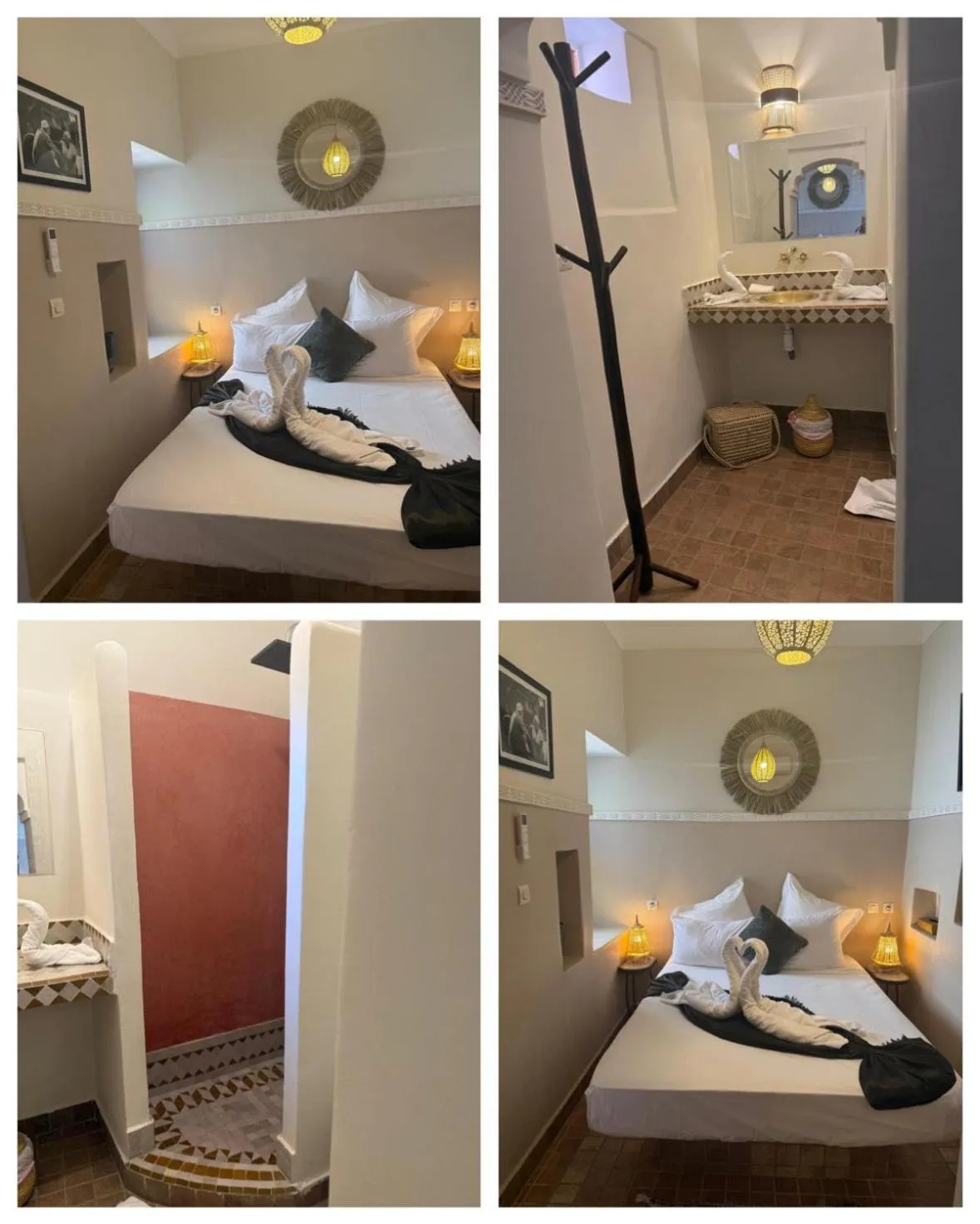 Shower, Bed in Riad Dihya