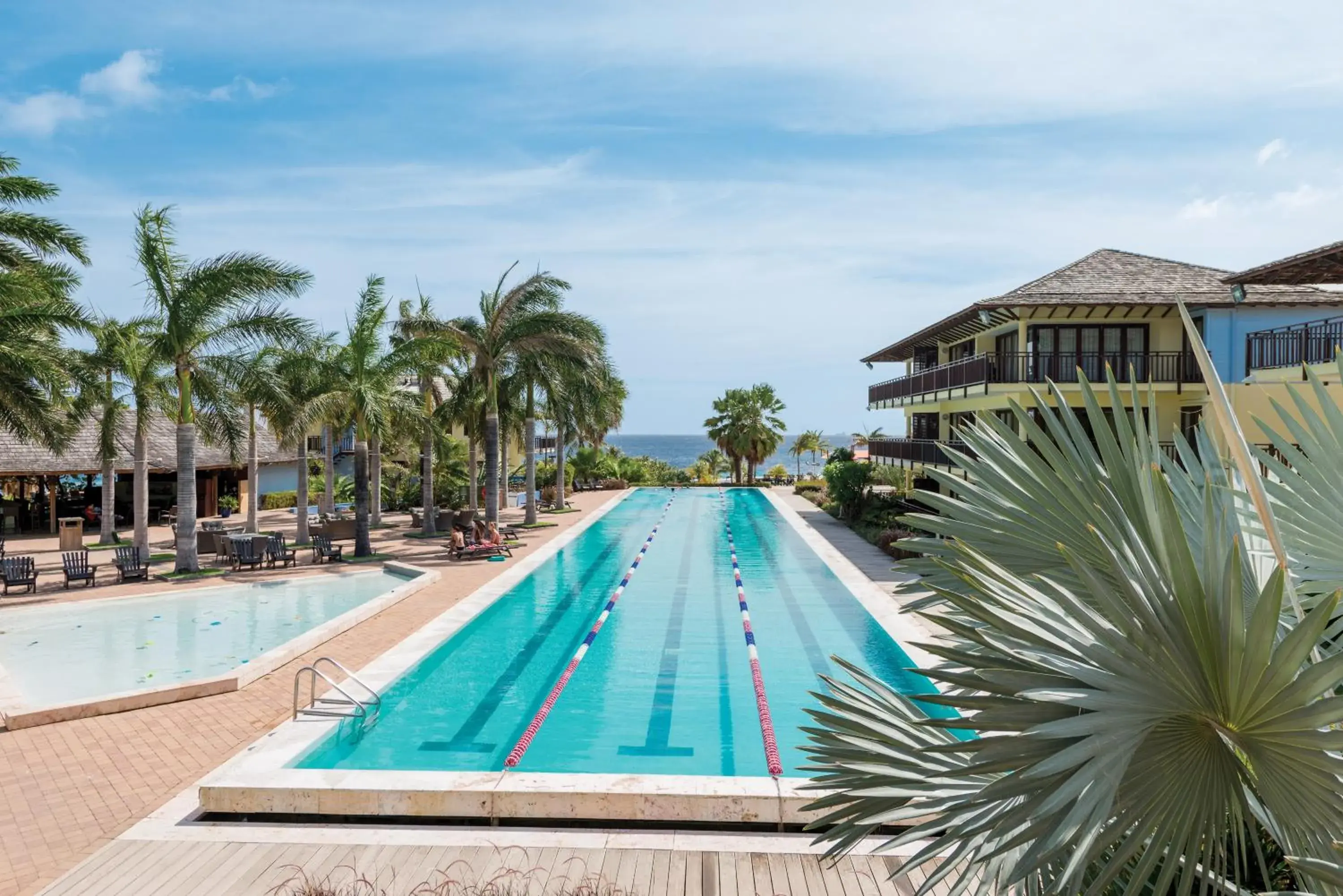 Pool view in LionsDive Beach Resort Pool view in LionsDive Beach Resort