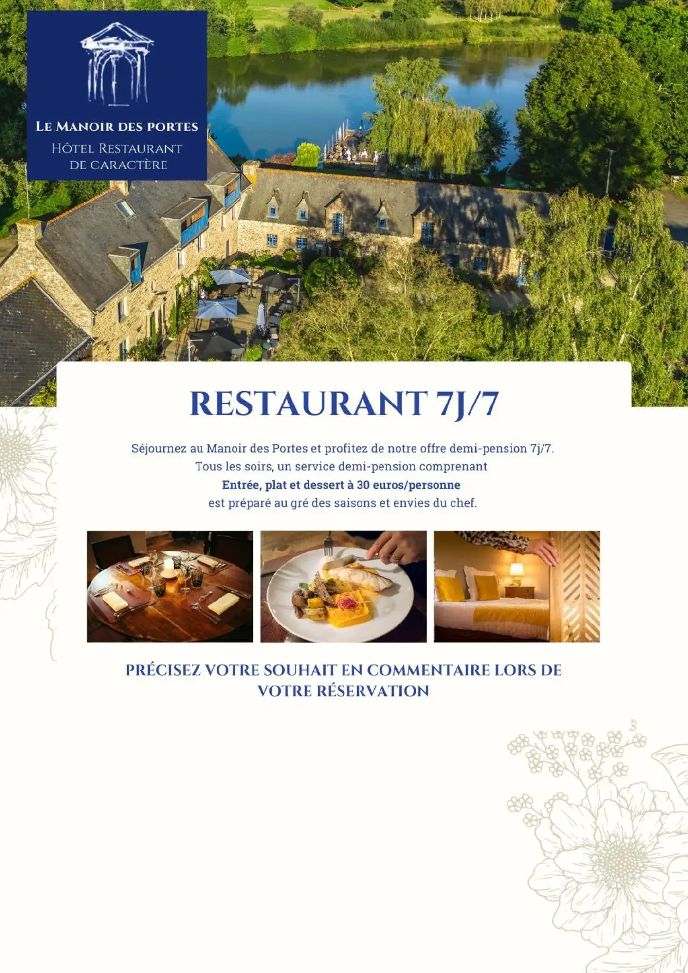 Restaurant/places to eat in Logis Hôtel Le Manoir Des Portes Restaurant/places to eat in Logis Hôtel Le Manoir Des Portes
