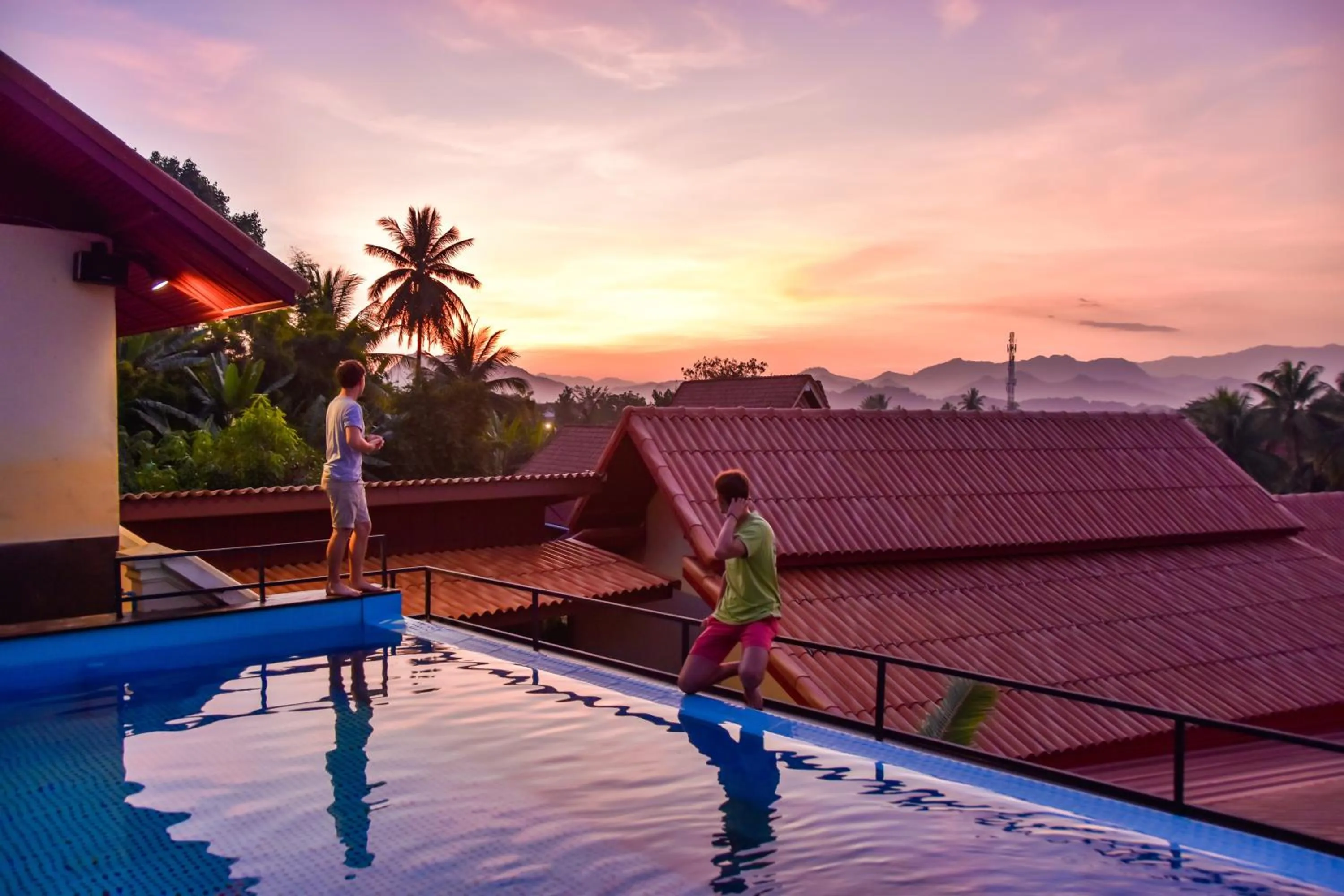 Swimming pool in Mad Monkey Luang Prabang