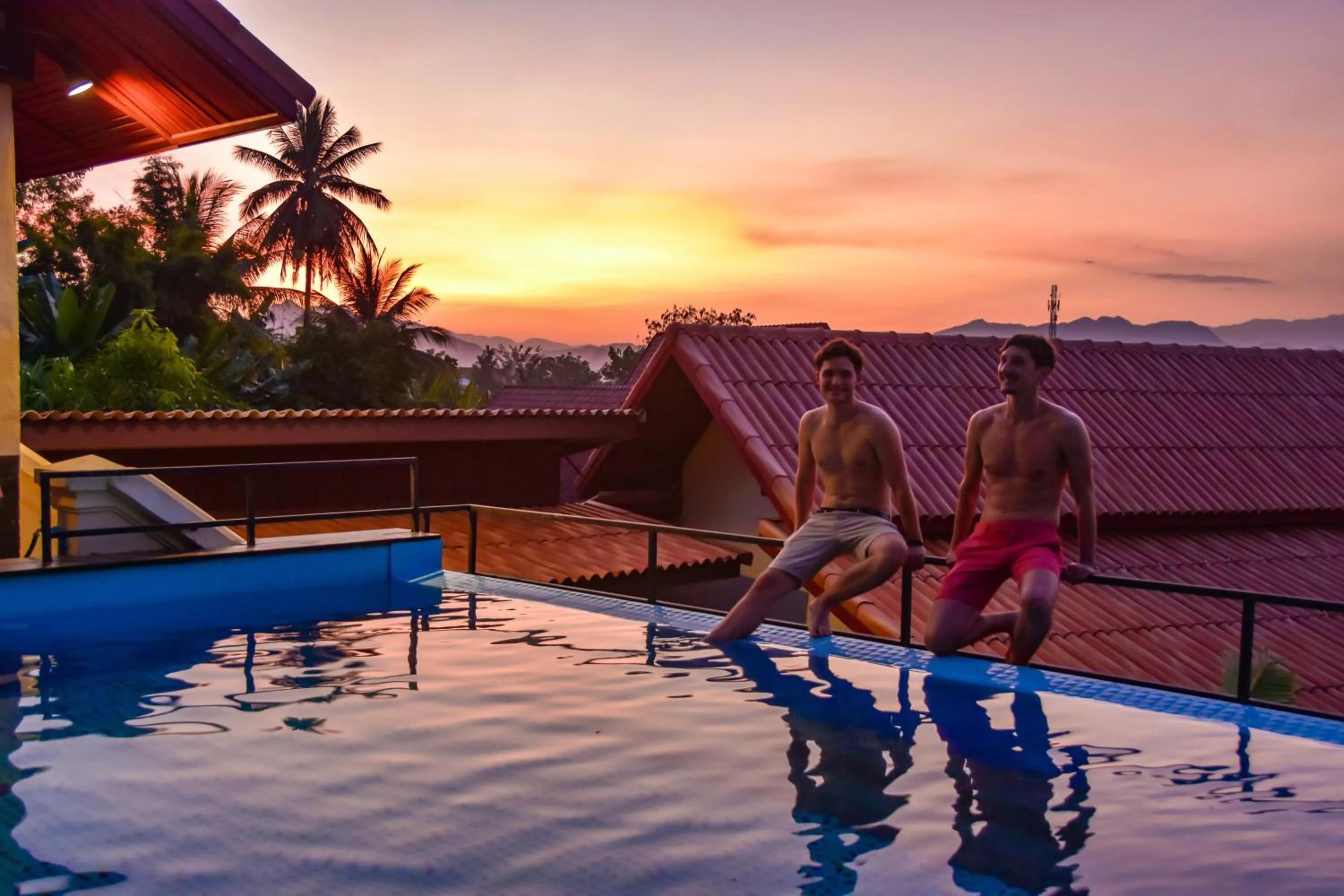 Swimming pool in Mad Monkey Luang Prabang