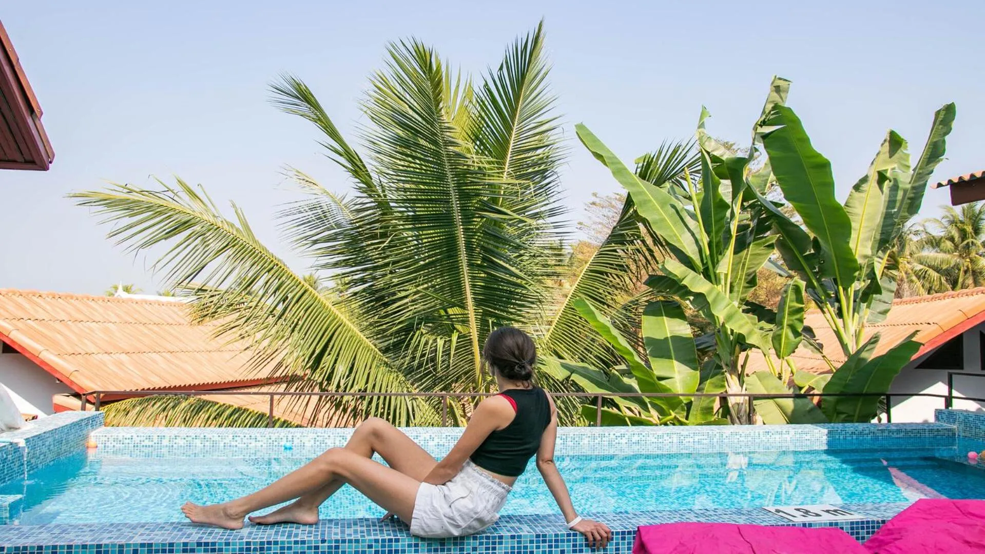 Swimming pool in Mad Monkey Luang Prabang