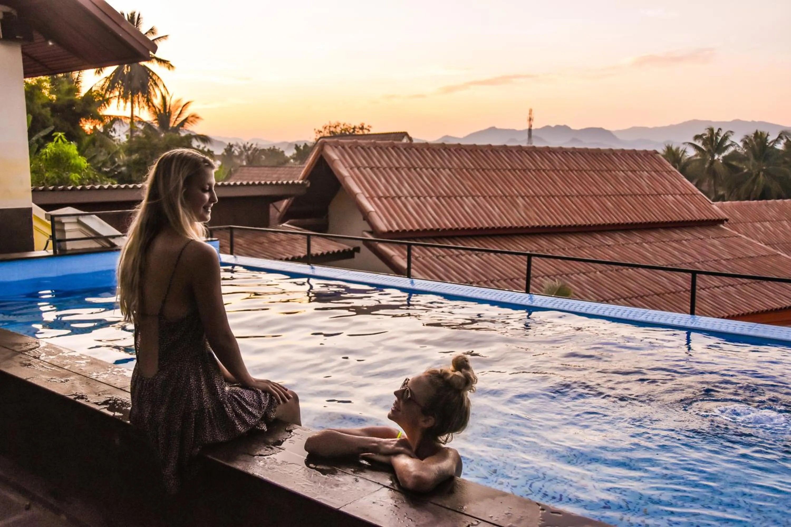 Swimming pool in Mad Monkey Luang Prabang