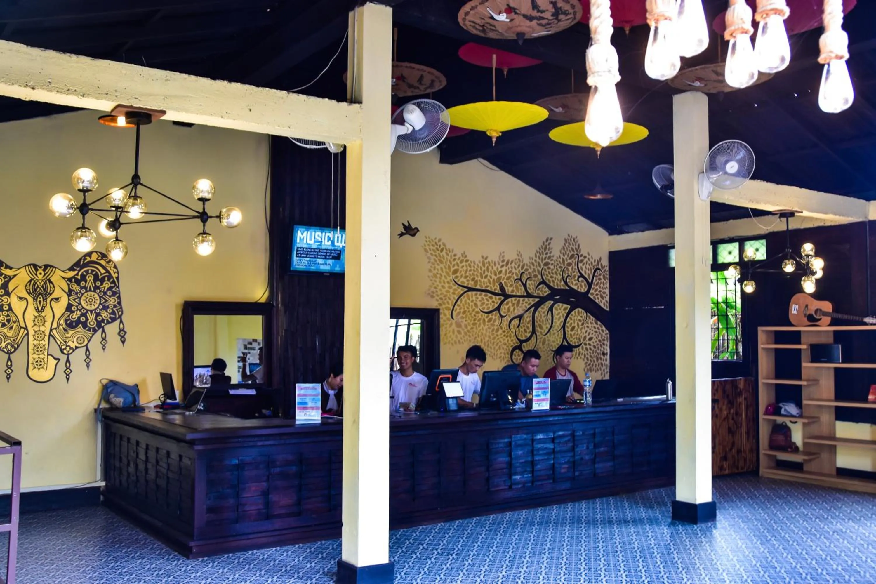 Lobby or reception in Mad Monkey Luang Prabang