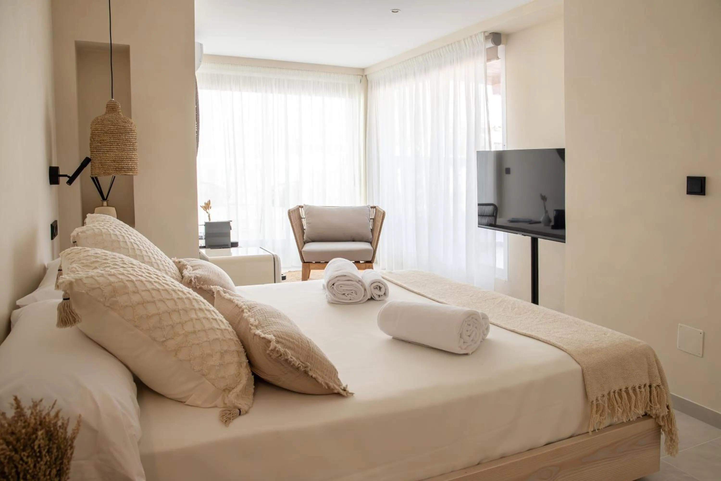 Bed in Boho Suites Formentera