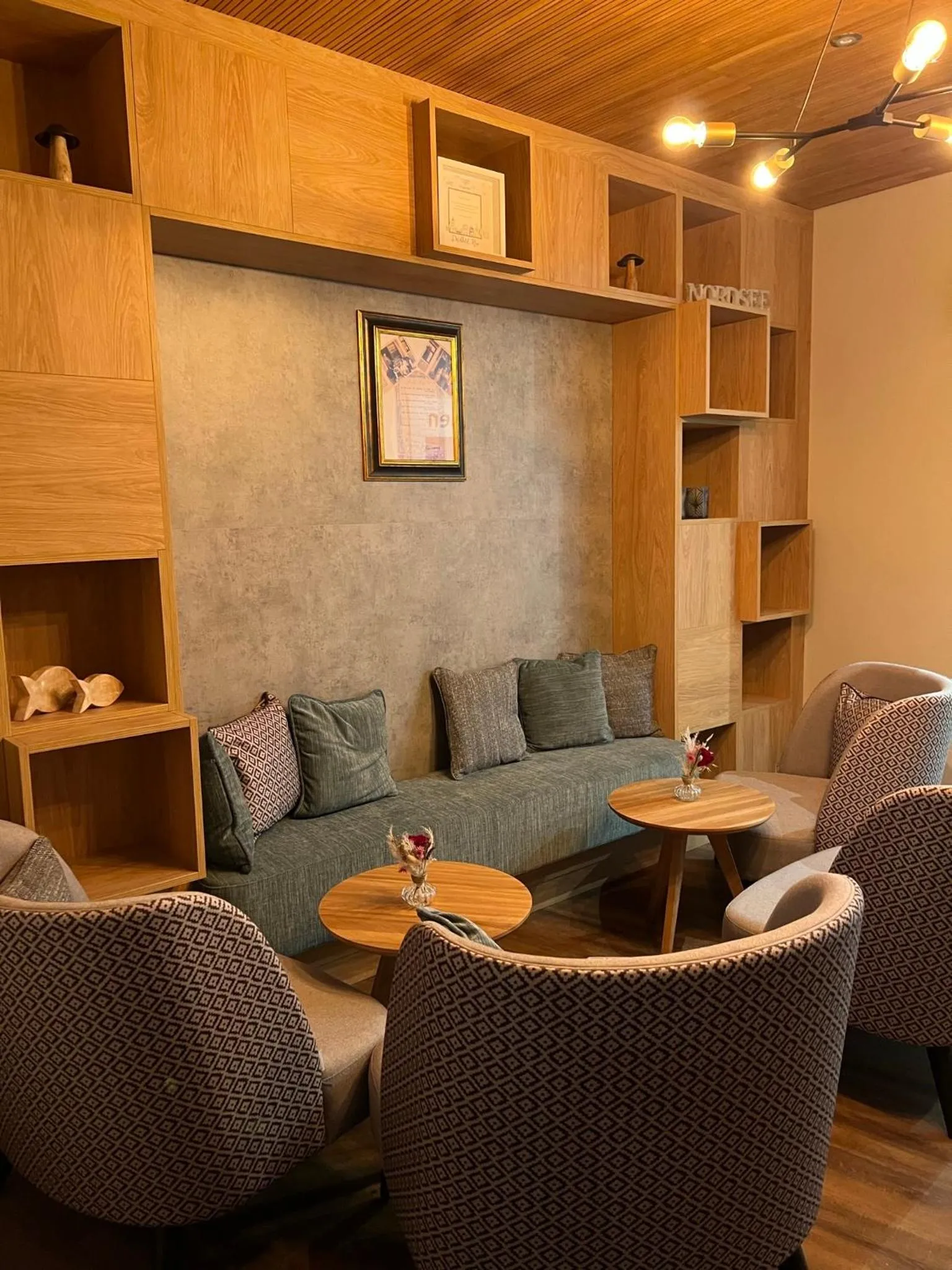 Lobby or reception in Deichhotel Rose