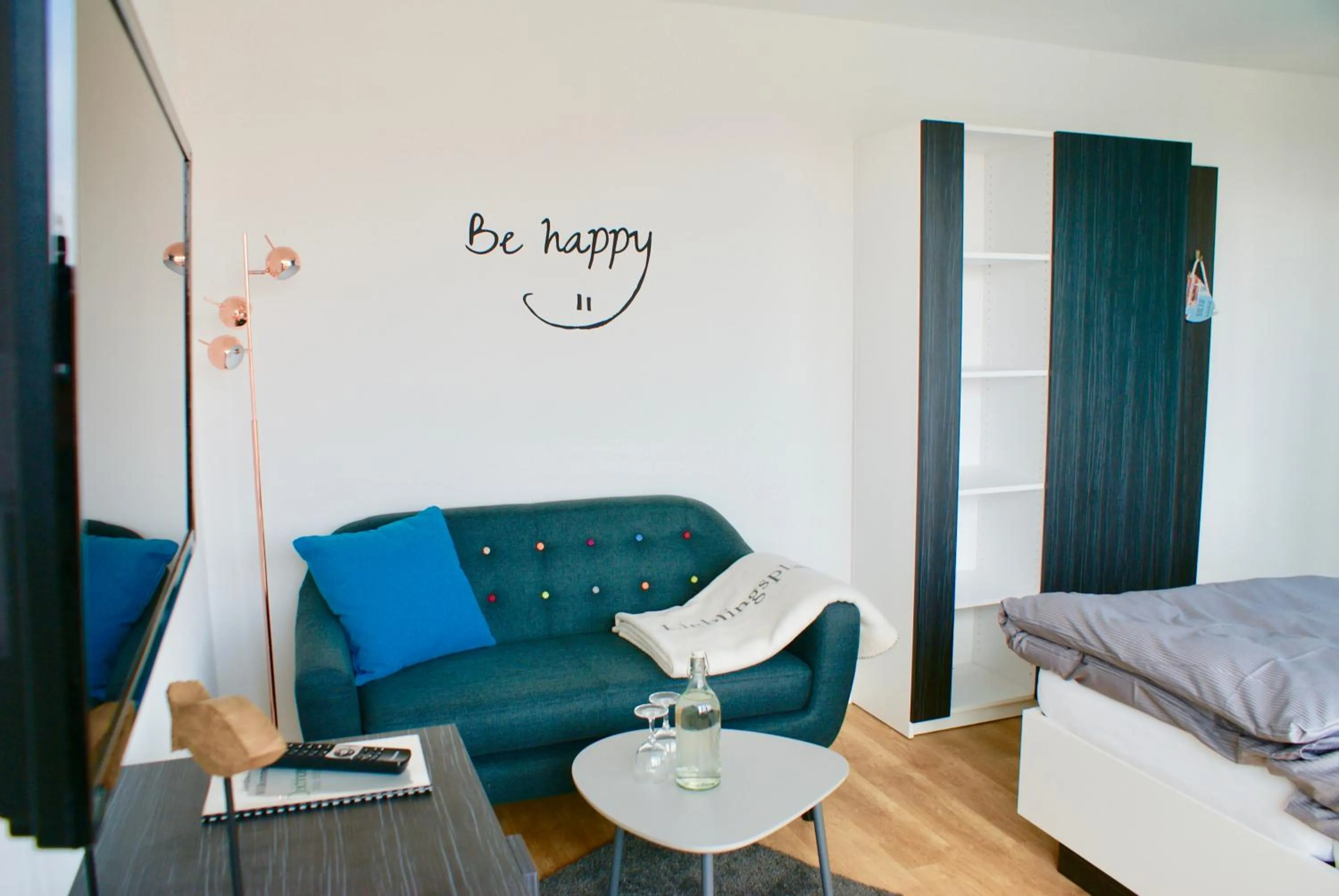 Photo of the whole room, Bed in Deichhotel Rose