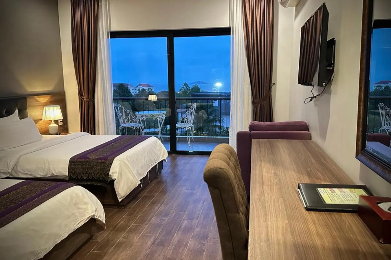 View (from property/room), Bed in KEP BAY HOTEL & RESORT