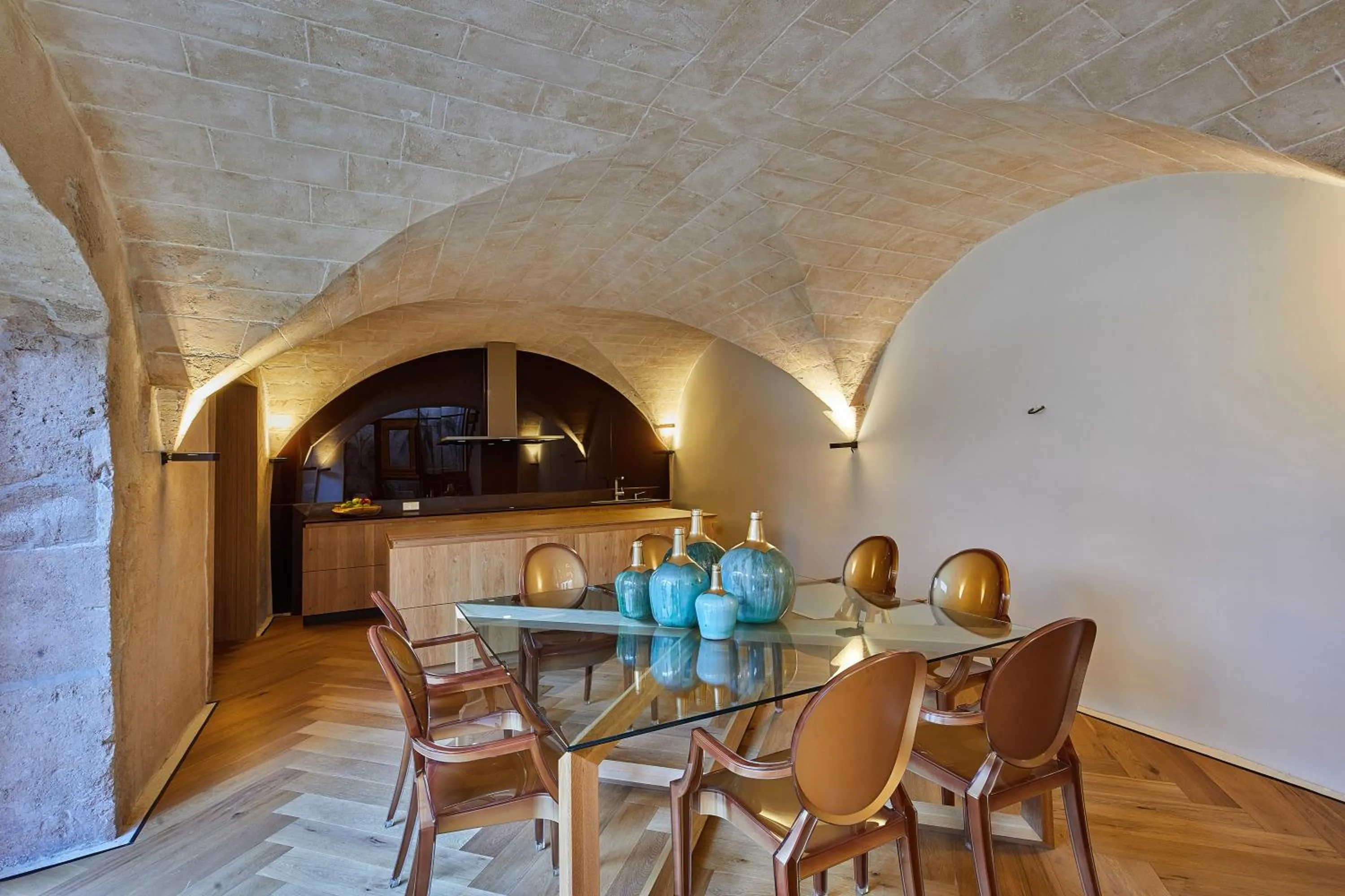 Kitchen or kitchenette in Sa Creu Nova Petit Palais Art & Spa