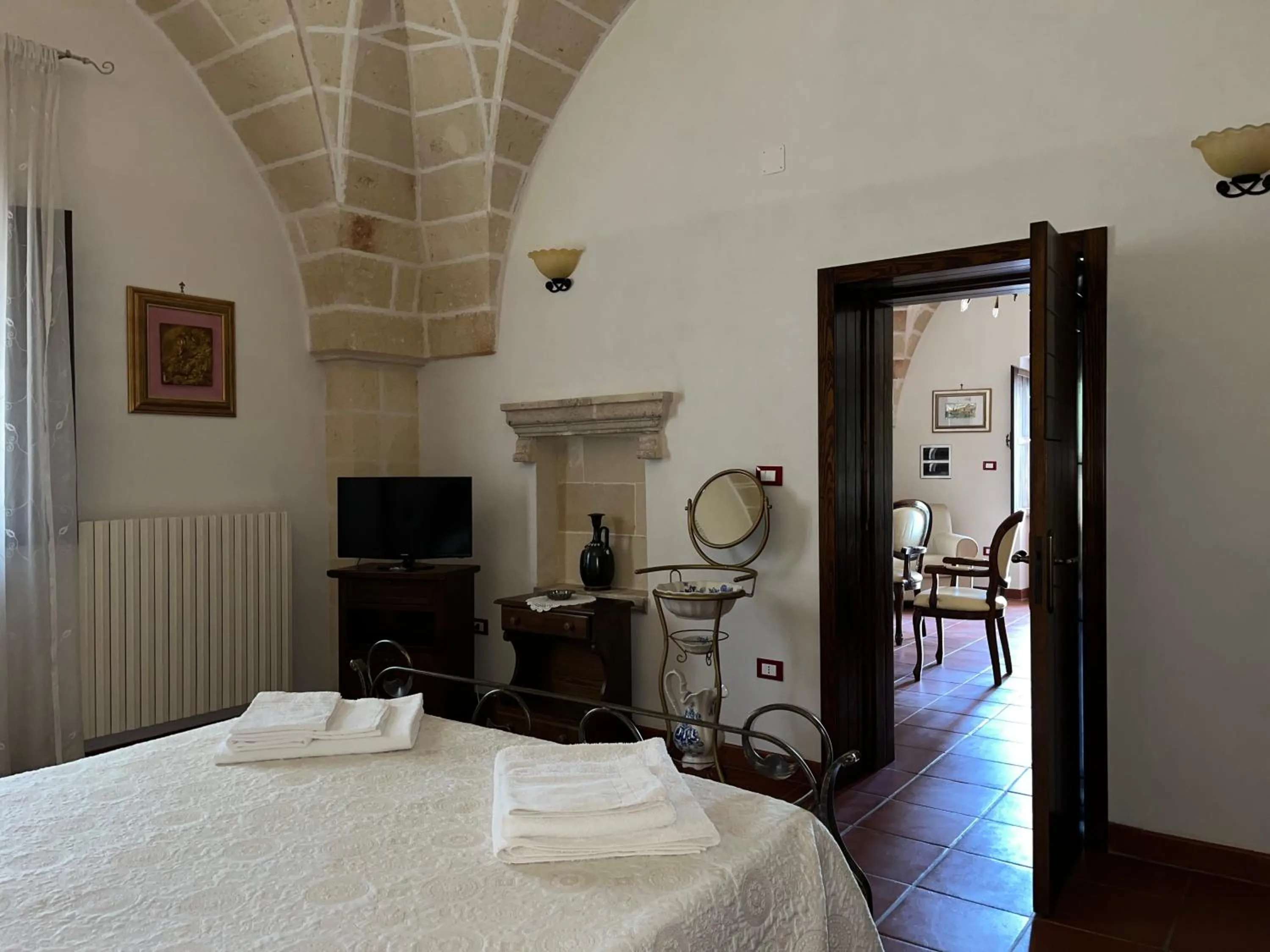 Bedroom, Bed in Masseria La Camardia