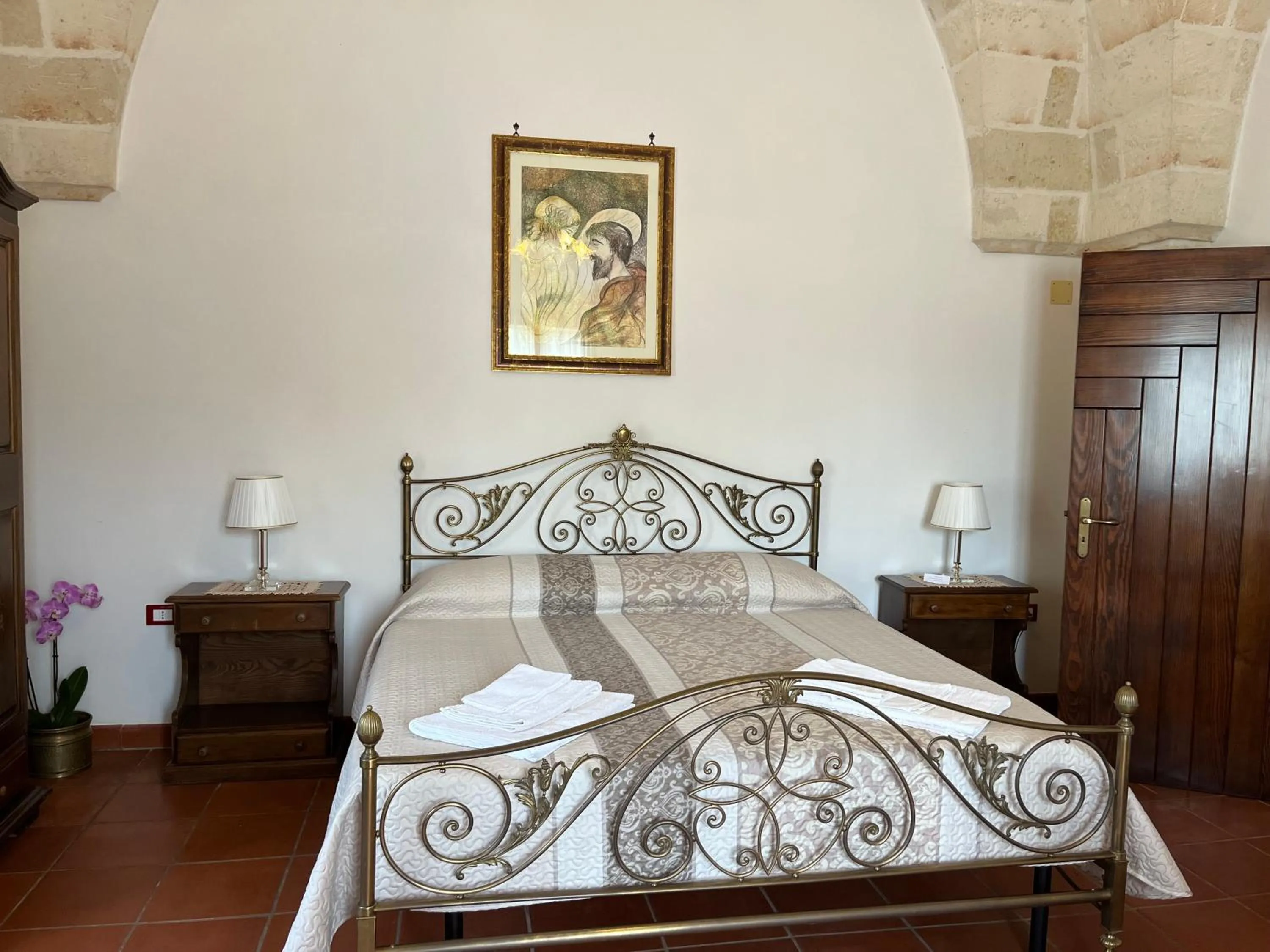 Bedroom, Bed in Masseria La Camardia