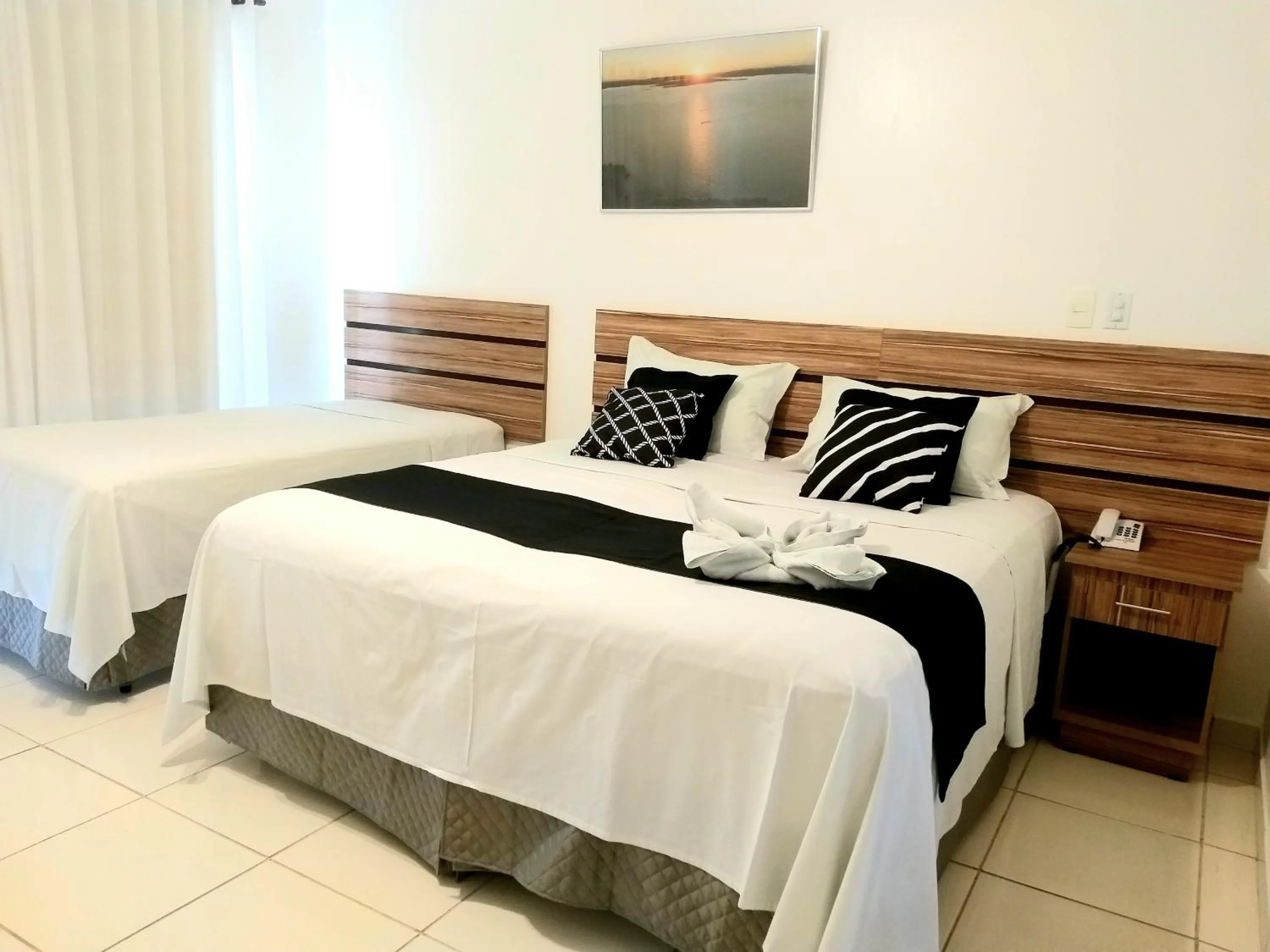 Bed in Hotel Estrela Mares