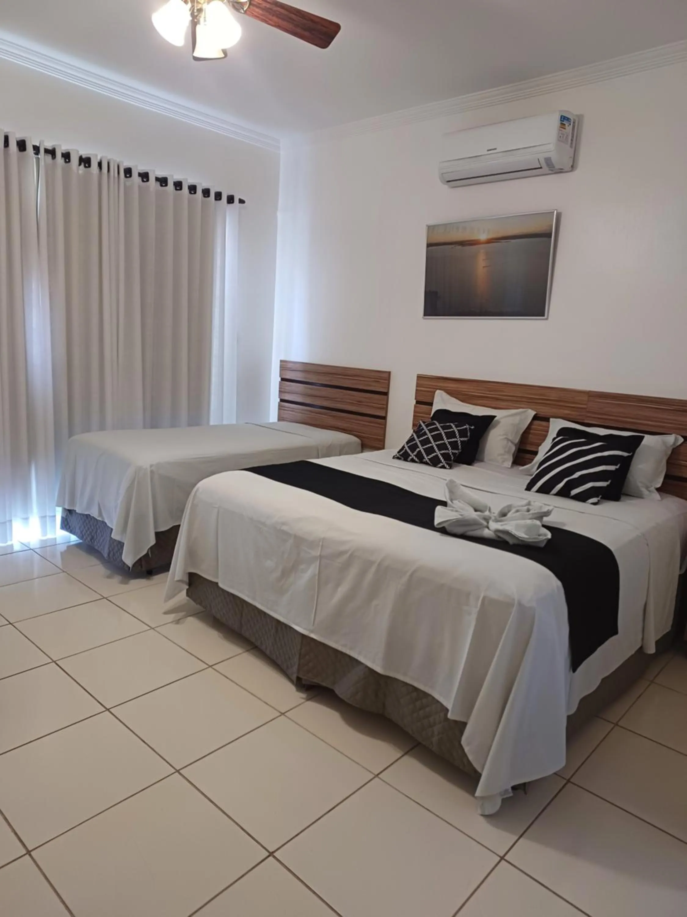 Bed in Hotel Estrela Mares