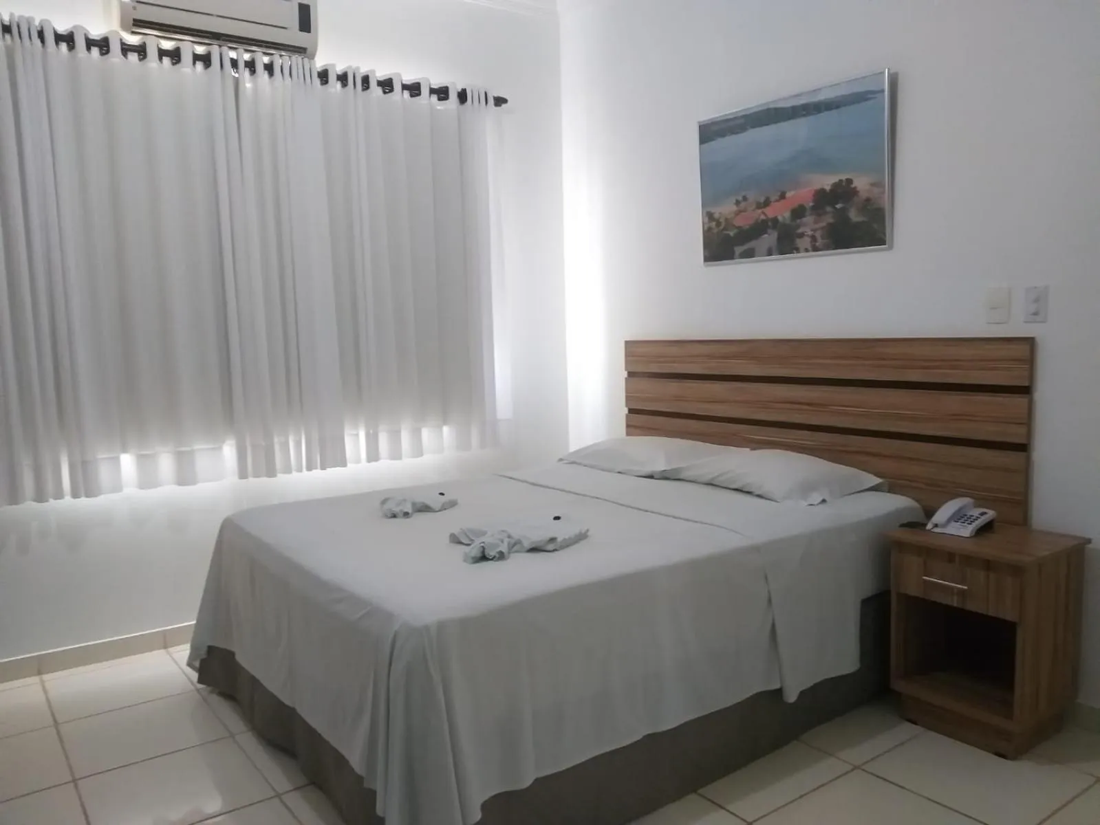 Bed in Hotel Estrela Mares