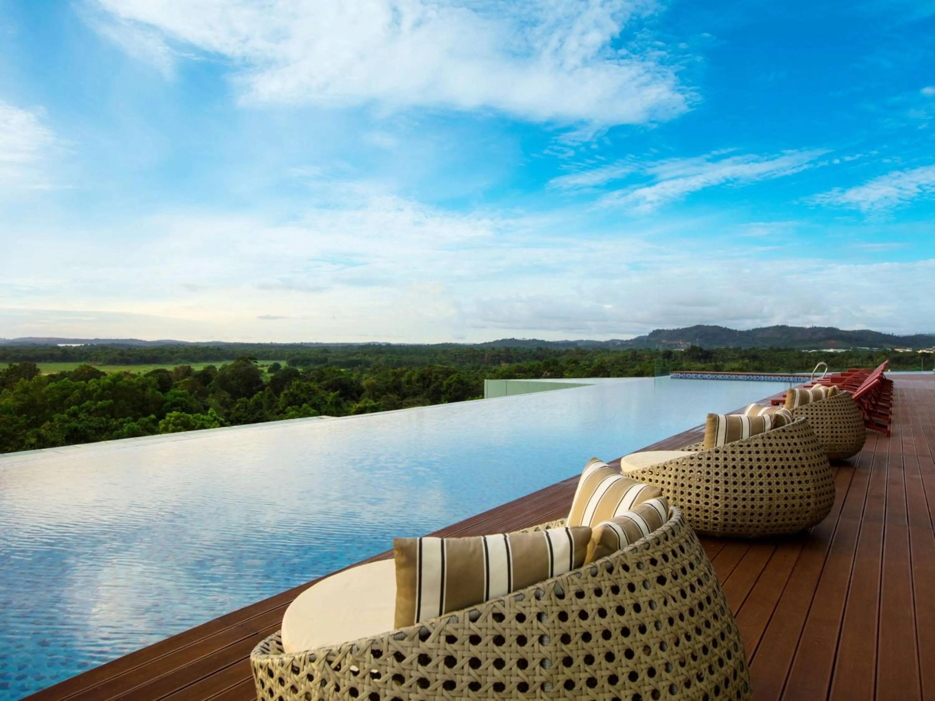 Pool view in Wyndham Panbil Batam