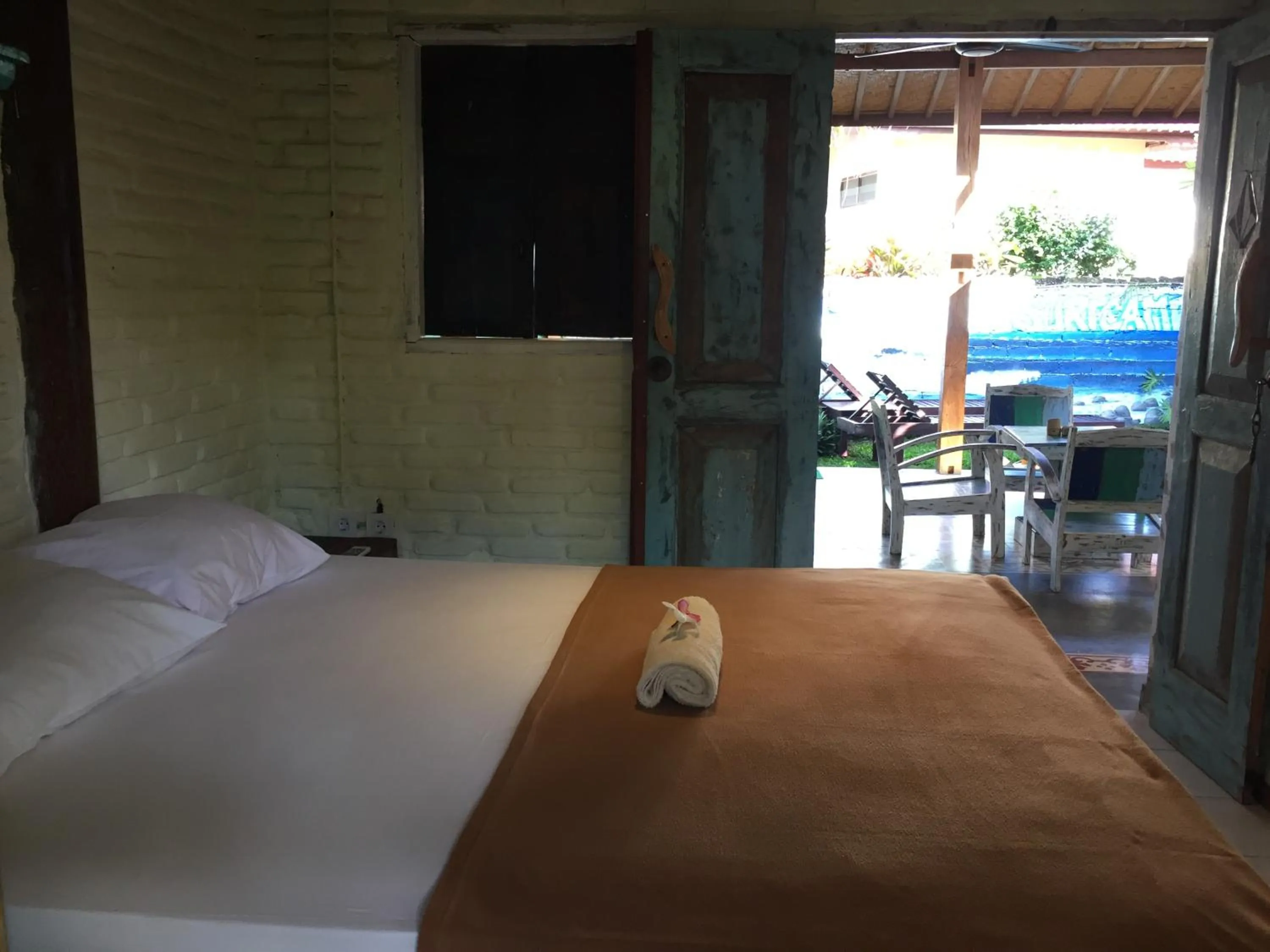 Bed in Medewi Secret SurfCamp