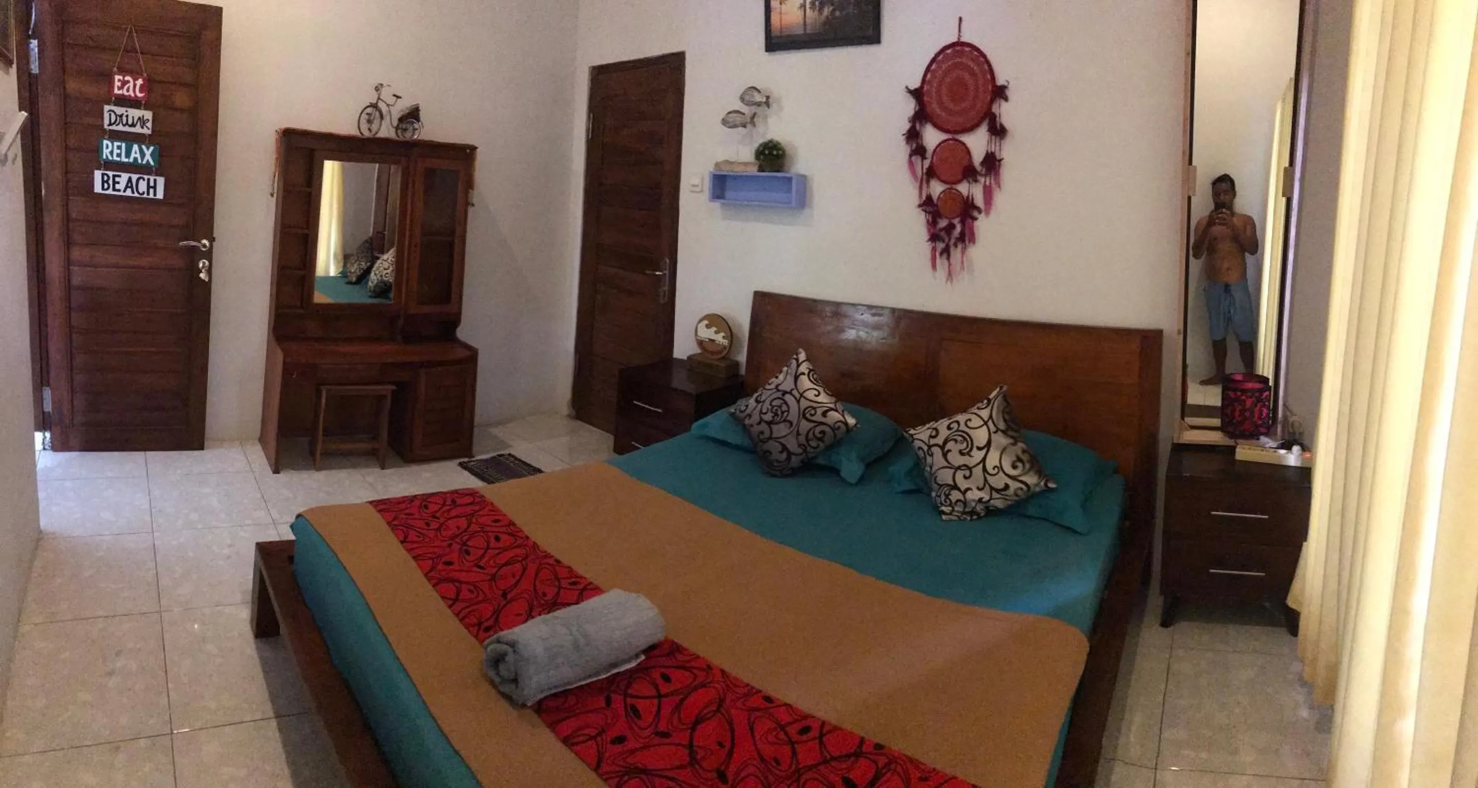 Bed in Medewi Secret SurfCamp