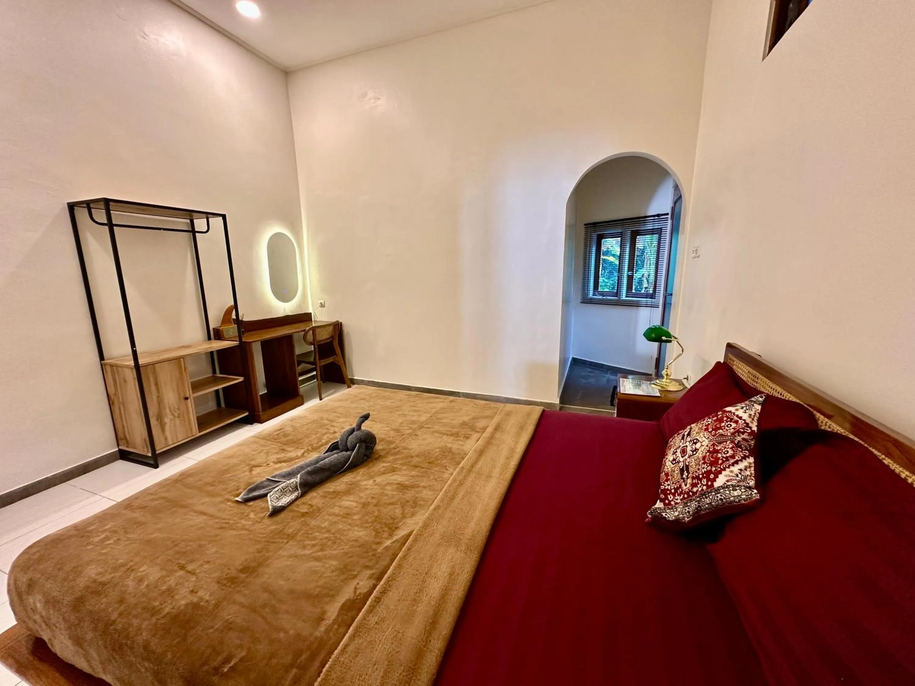 Bed in Medewi Secret SurfCamp